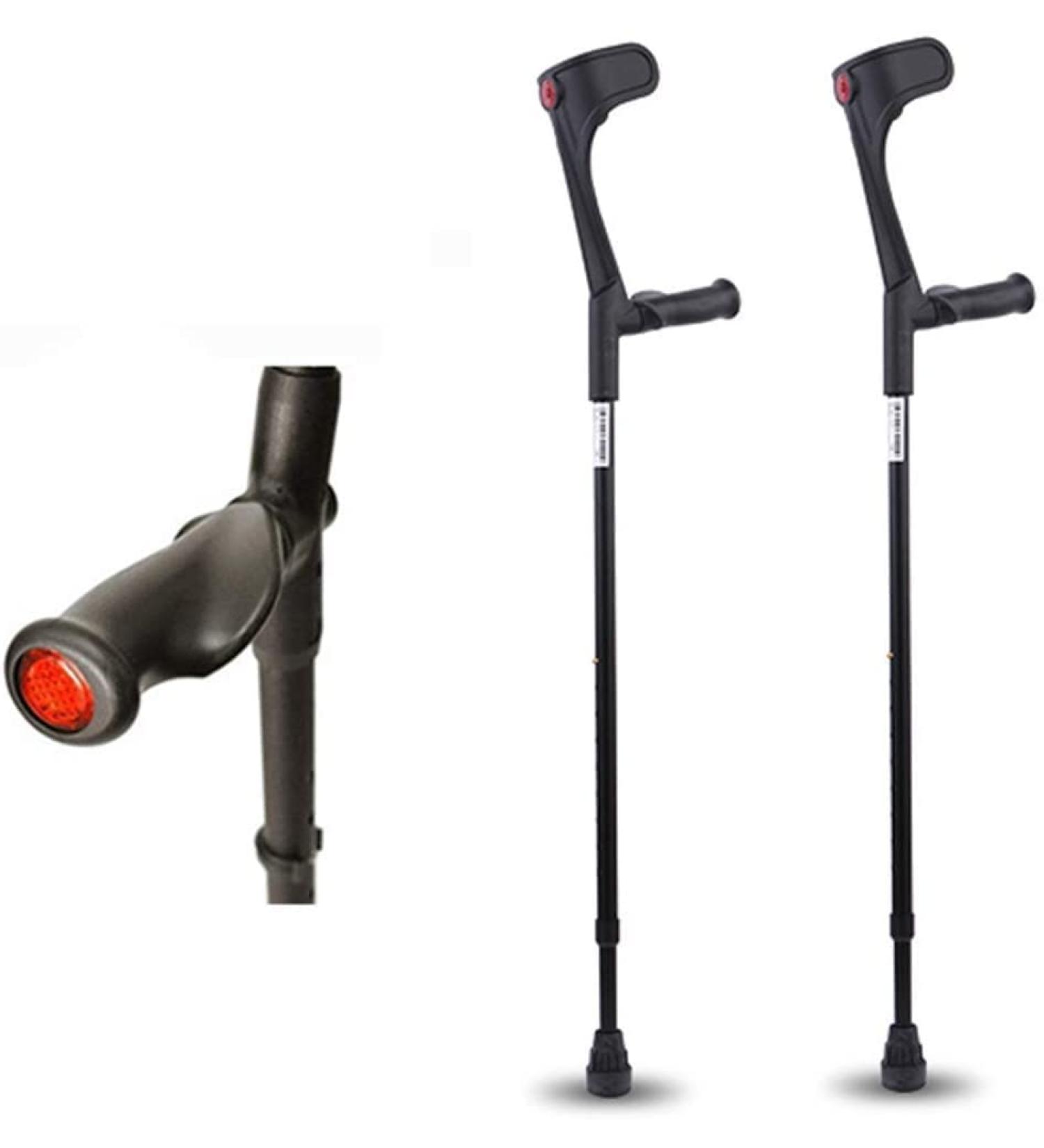 Forearm Crutches Adjustable Aluminum Alloy Forearm Crutch Open Cuff Crutches Elbow Crutches 10 Stops Adjustable in Height Lightweight and Easy Carry for Men/Women with Comfortable Grip Lightweight Arm - Buy Online on GoSupps.com