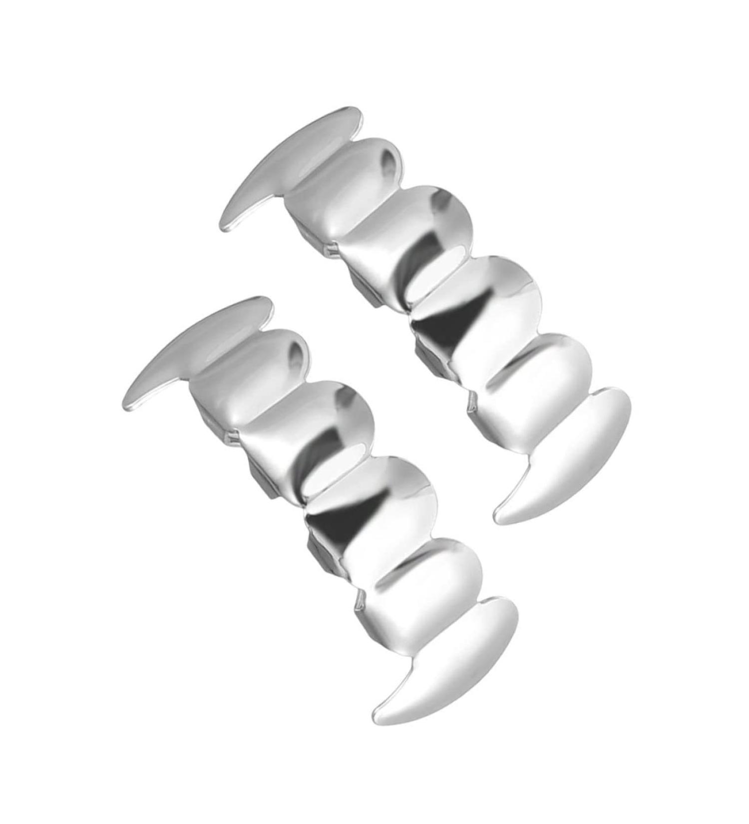 Healeved 2pcs Werewolf Teeth Ornament Bike Planter Halloween Party Supplies Makeup Denture Men and Women - Buy Online on GoSupps.com