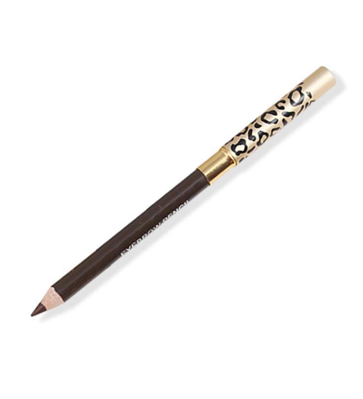 1pc Waterproof Eyebrow Pencil Double Sided Eyebrow Pencil With Brush Leopard Eyebrow Pen Smudge-proof Eye Makeup Comestic For Girl (3 Dark Brown) - Buy Online on GoSupps.com