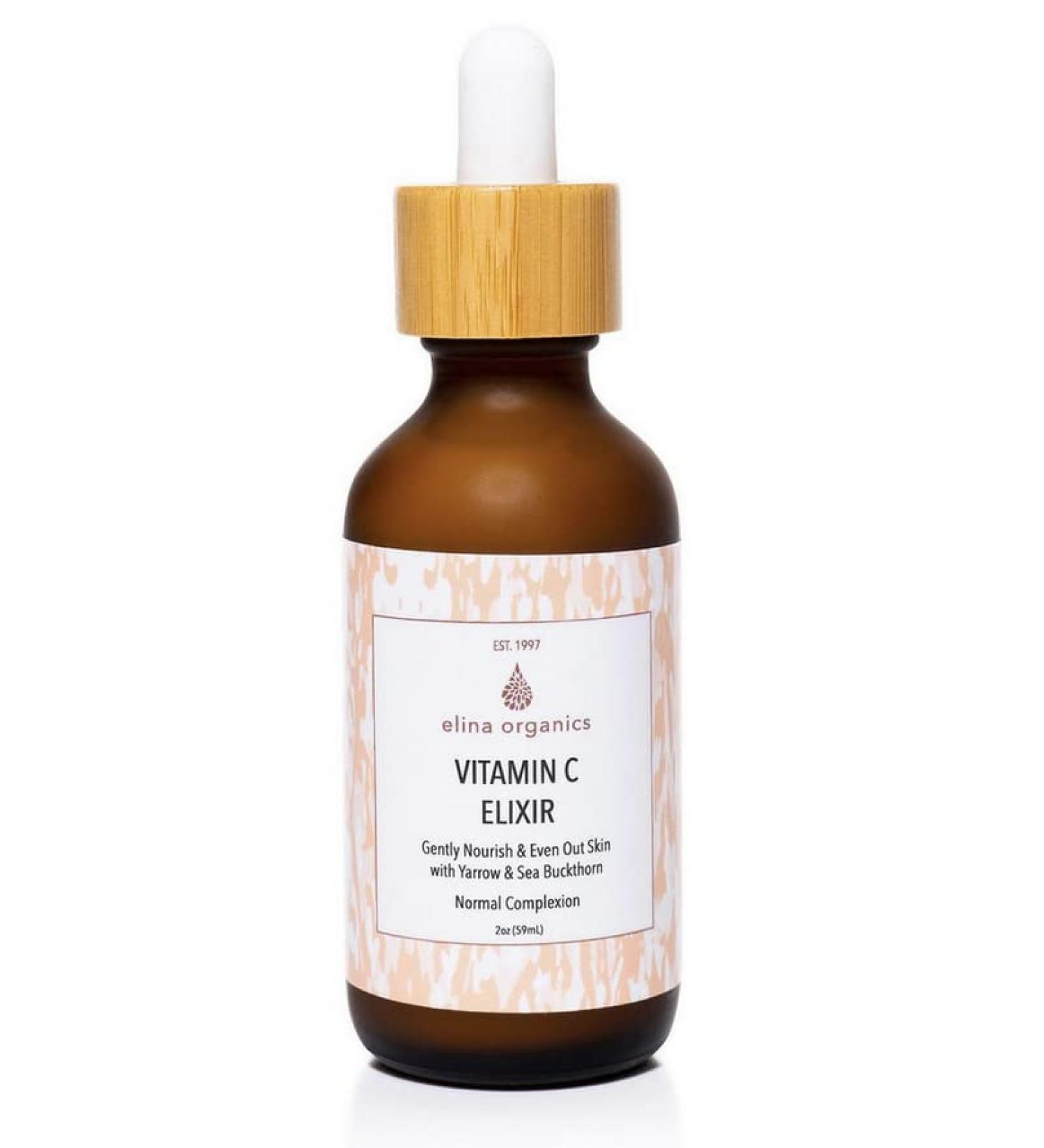 Organic Vitamin C Elixir 2oz - Hydrate Skin Reduce Wrinkles & Rebuild Collagen | Unisex Skincare - Buy Online on GoSupps.com