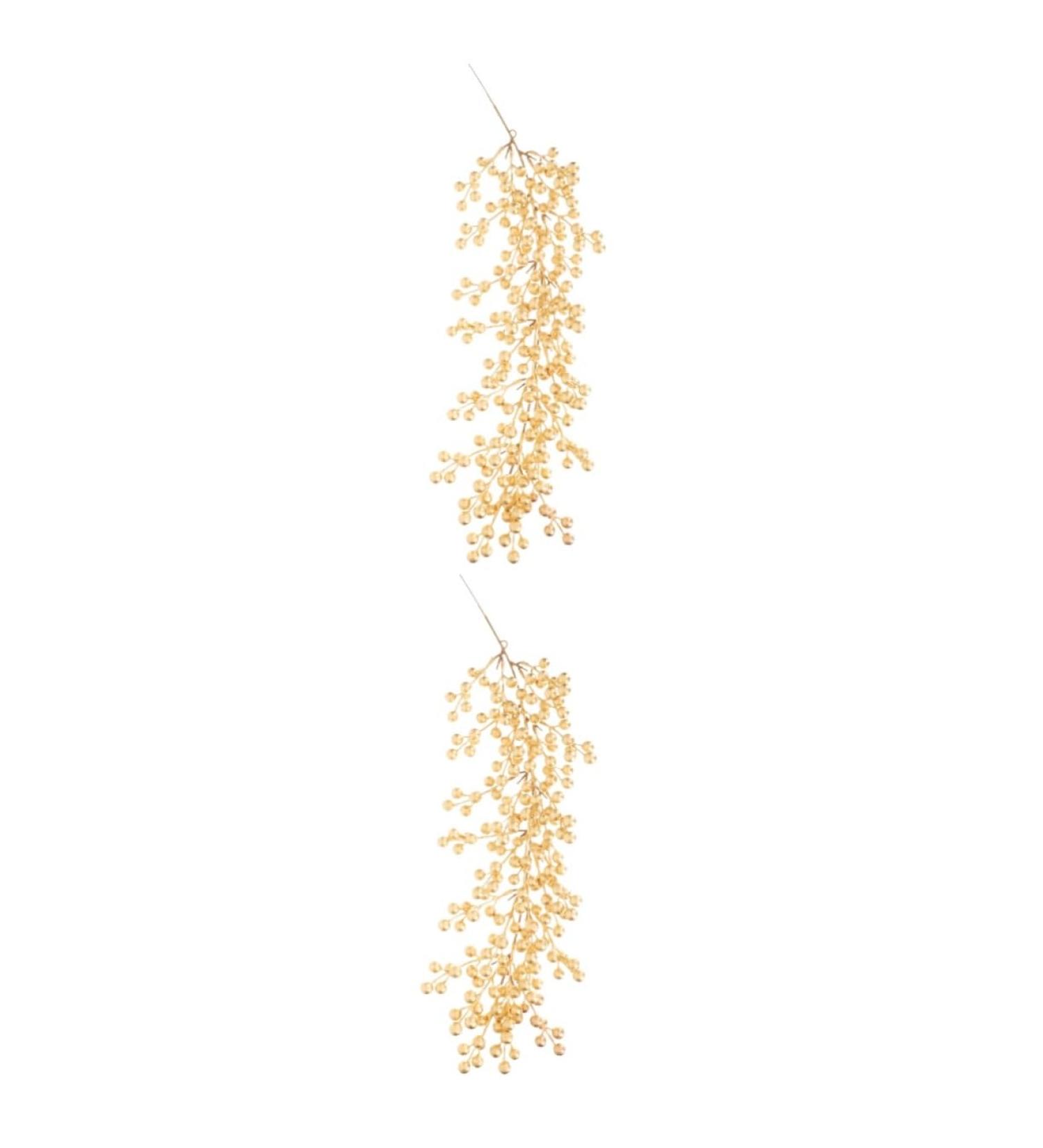 HOMSFOU 2pcs Christmas Decorations Red Berries Vine Christmas Holly Berry Vine Snowberry Garland Christmas Berry Garland Xmas Party Supplies Foam Wreath Wall Decoration Artificial Plastic Goldenx2pcs 62x10cmx2pcs - Buy Online on GoSupps.com