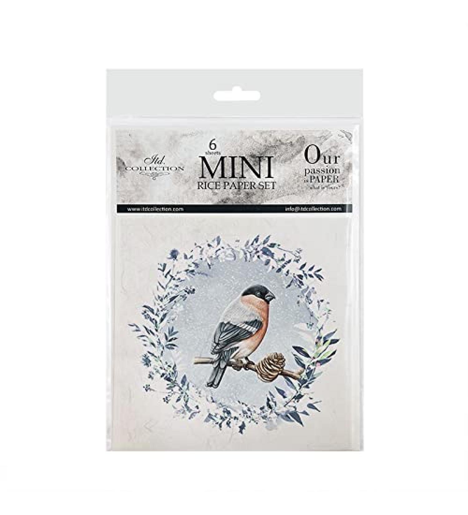 Mini Rice Paper Creative Set 14.8 x 14.8 cm (6 Sheets) for Decoupage and Crafts - ITD Collection RSM049 - Buy Online on GoSupps.com