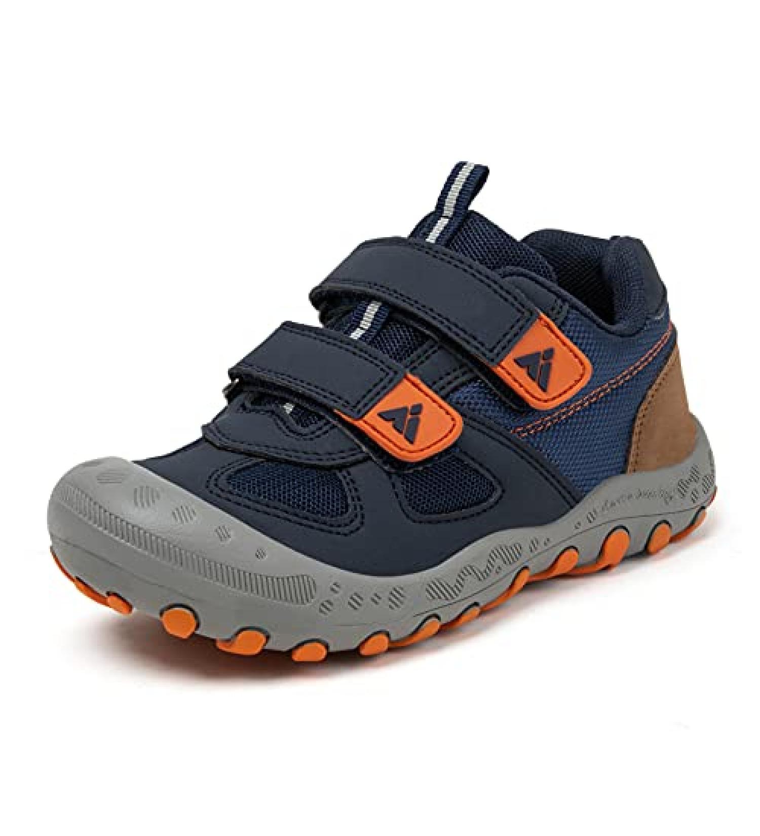 Pamray Kids Hiking Shoes - Anti Collision Non Slip Outdoor Sneakers (Dark-blue, Size 4 Big Kid) - Buy Online on GoSupps.com