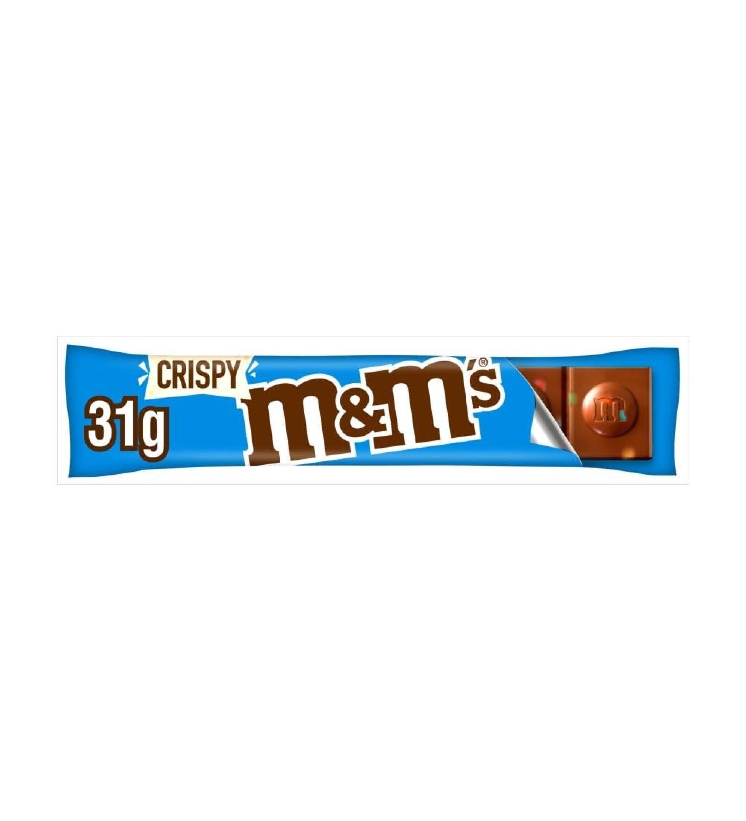 M&M's M&M's Crispy Pieces & Milk Chocolate Bar 31g x 24 Bars Full Size