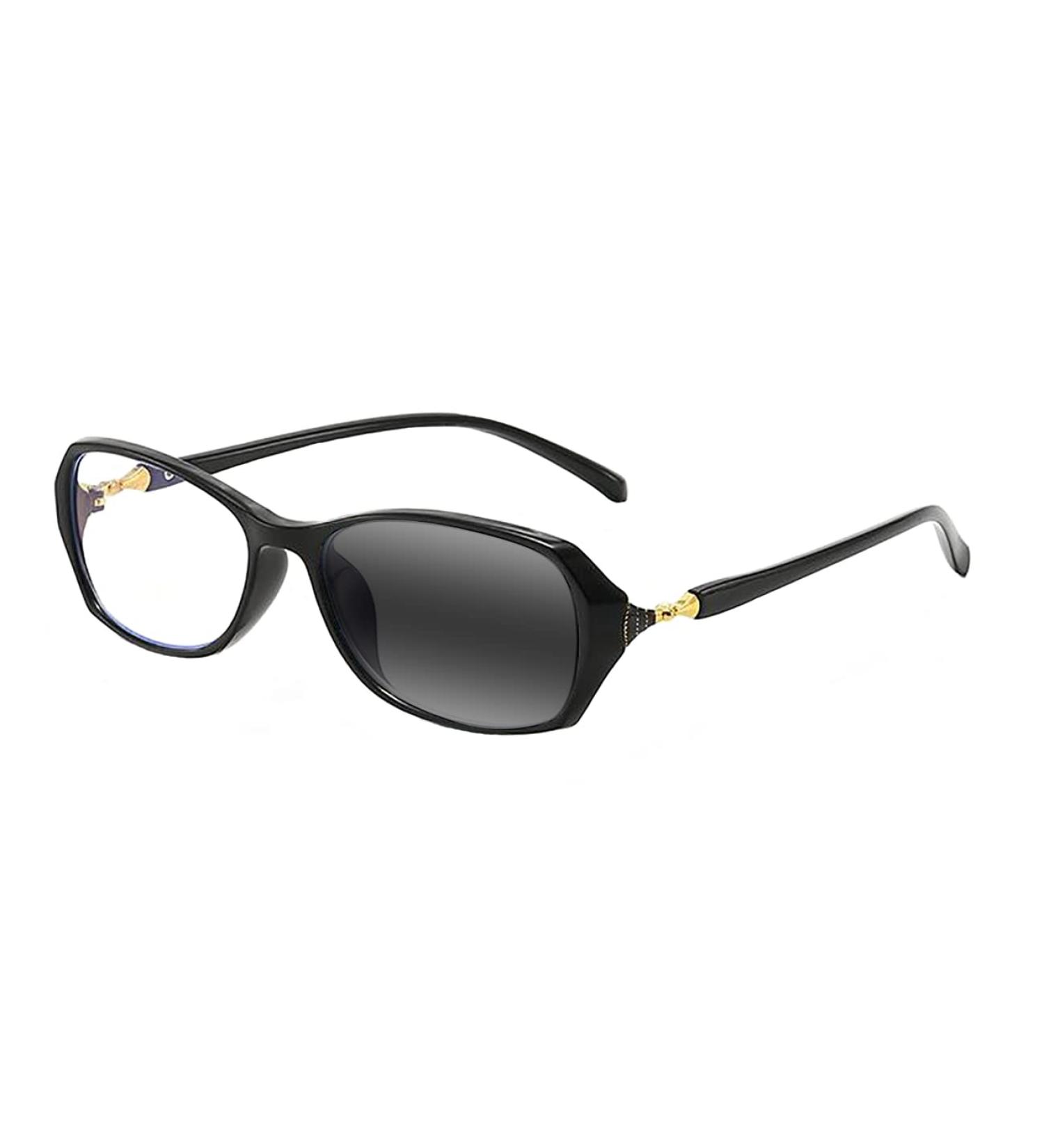Buy Near Far Multifocal Progressive Varifocal Women's Oval Glasses - Black Purple Red Pink UV400 Transition Reading Glasses 1.25x - Buy Online on GoSupps.com