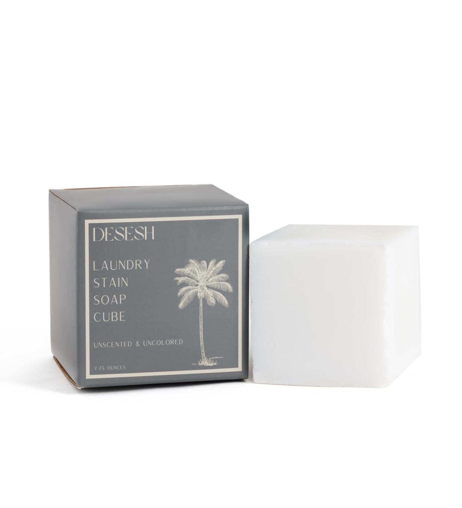 Natural Solid Laundry Stain Remover Soap Bar - Eco-Friendly Vegan Hand-Made in USA Plastic Free - Extra Large 7-7.5 oz Cube - Buy Online on GoSupps.com