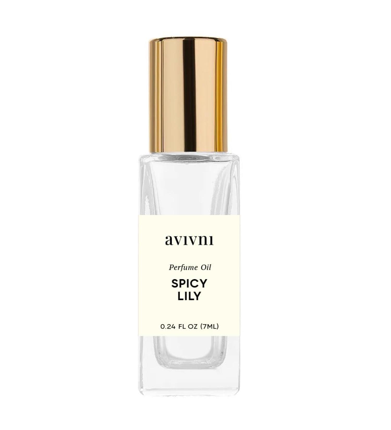 Spicy Lily Perfume- Luxury Fragrance Oil RollOn Clean Ingredients (0.24oz - 7ml) Dark Amber Ginger Lily Spices Best Rich Unique Echanting Scent with Projection & Long Lasting - Buy Online on GoSupps.com