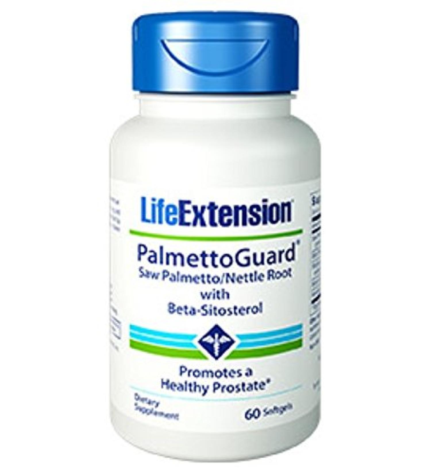 Life Extension PalmettoGuard Saw Palmetto/Nettle Root with Beta-Sitosterol 60 Softgels