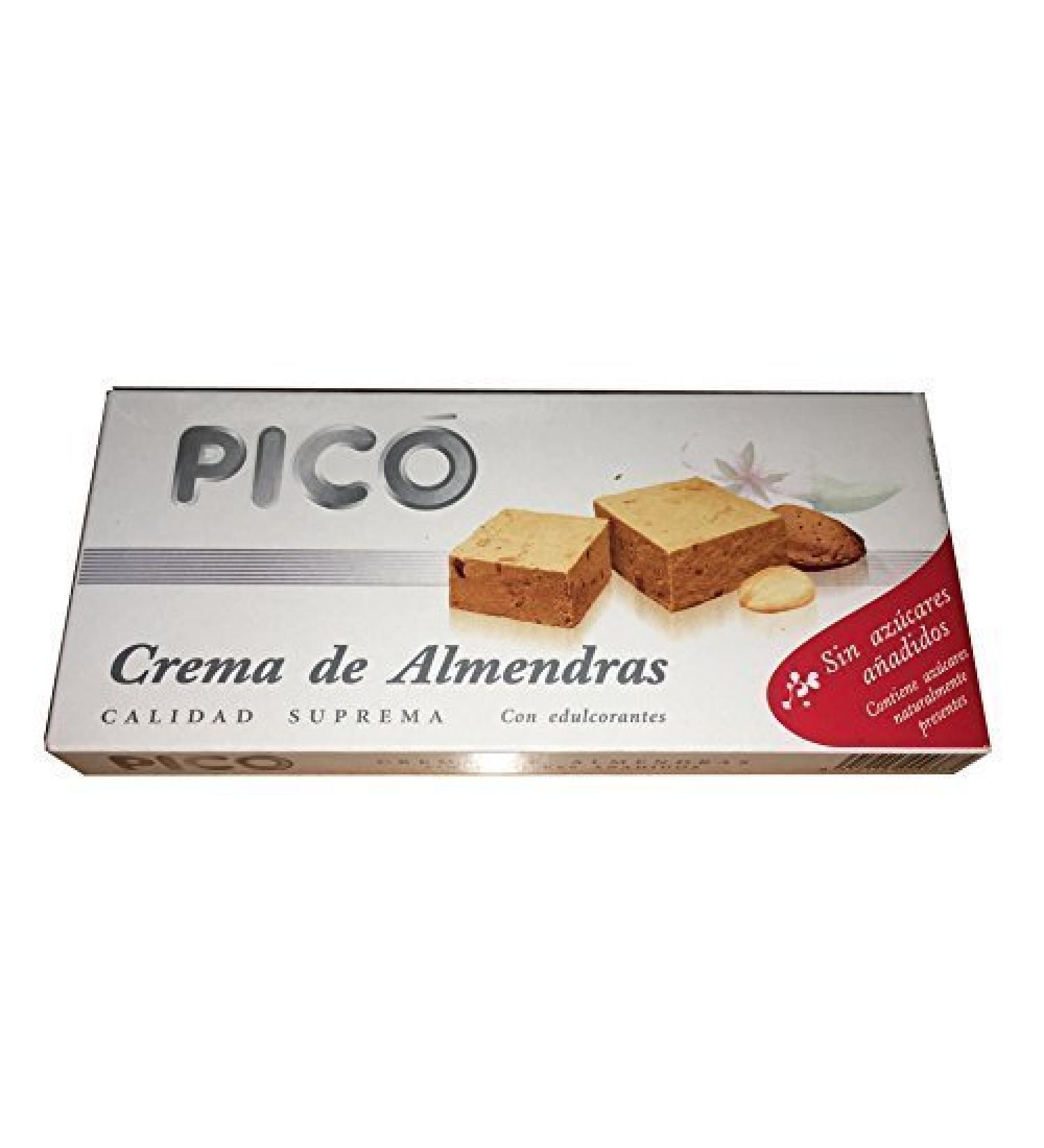 Picó - Turron de Crema de Almendras, Soft Nougat with Almond Cream No Added Sugars - Superior Quality - 200g (Gluten Free) - (Turron) Spanish Product / Spanish Nougat