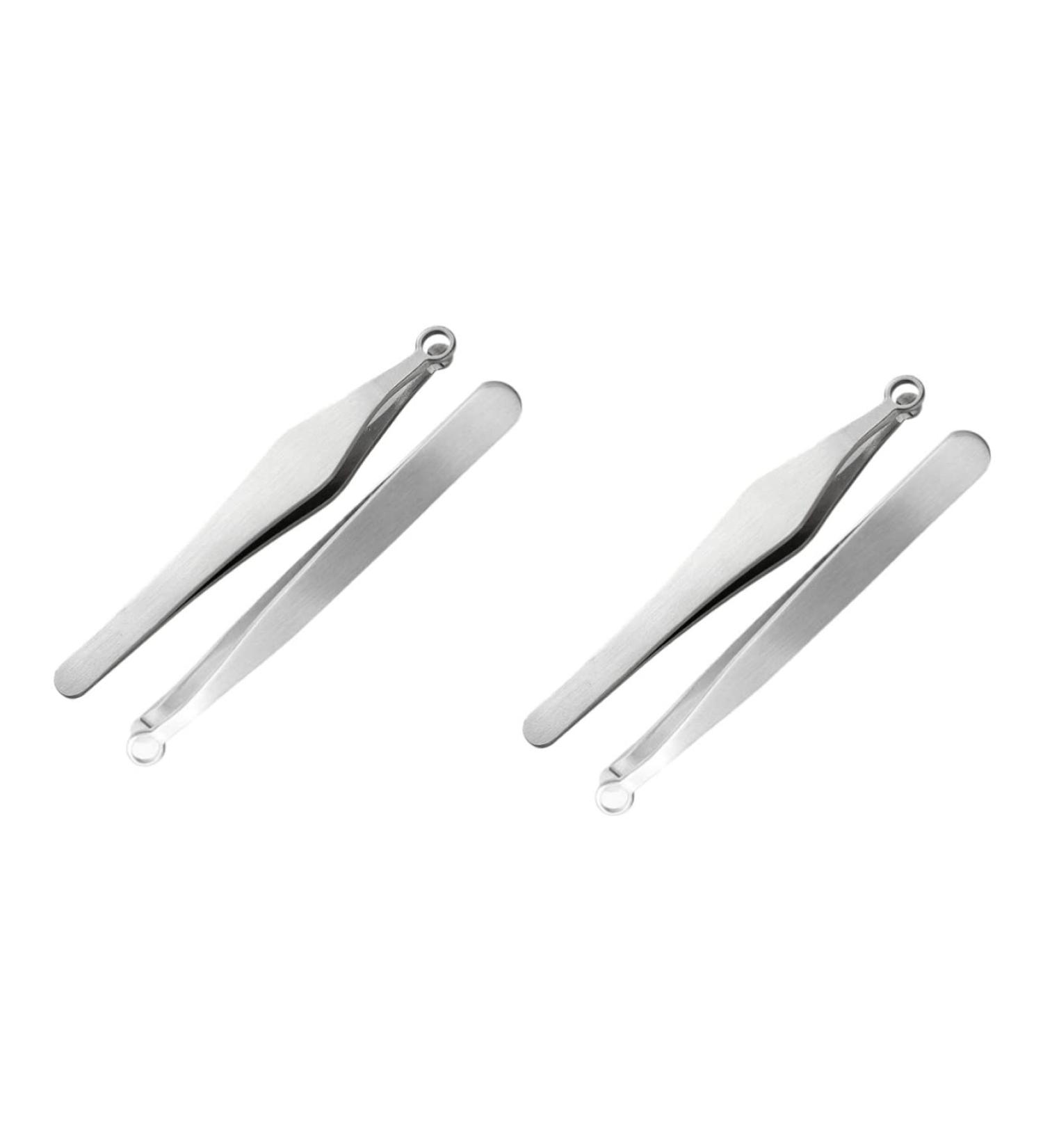 Beaupretty 4 Pcs Stainless Steel Nose Hair Trimmer Set - Nose Hair Remover & Tweezers for Men - Precision Brow & Nasal Hair Clippers - Buy Online on GoSupps.com