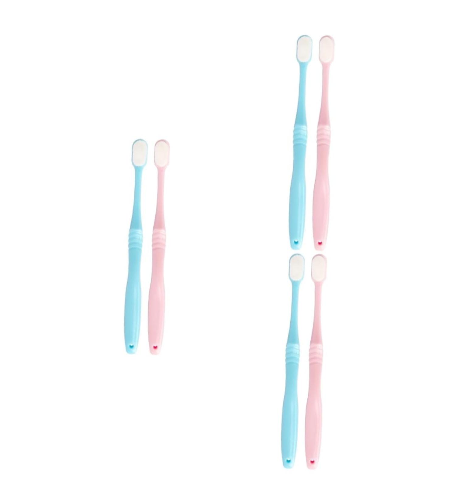 Mobestech 6 Pc Extra Soft Travel Toothbrush Set - Sensitive Micro Soft Bristle Toothbrush for Gentle Gum Care - Ideal for Adults - Japan Quality - Buy Online on GoSupps.com