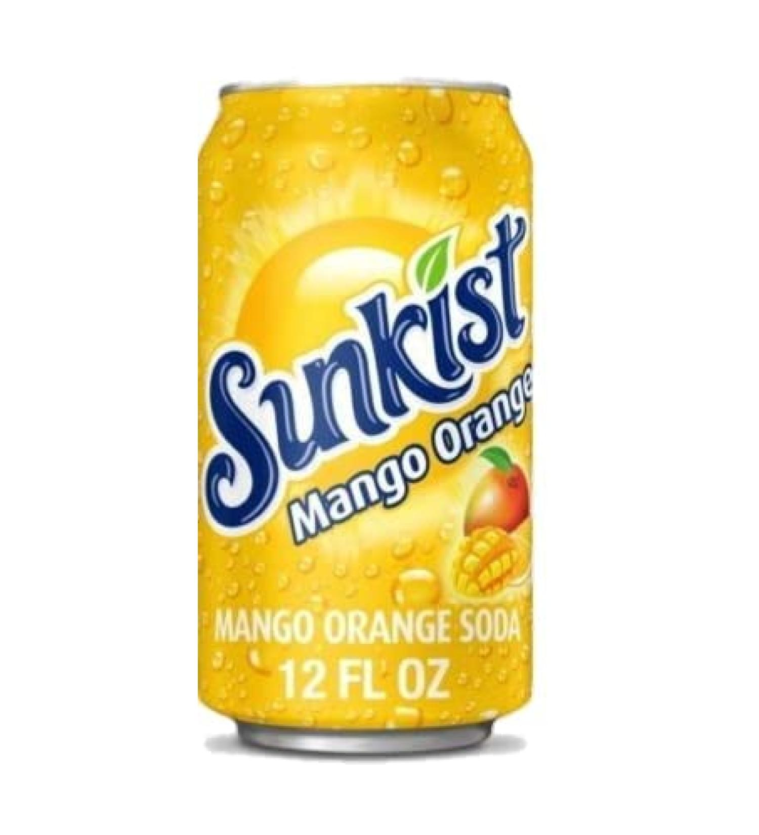 Sunkist Mango Orange soda 12 FL Oz cans (Pack of 12) - Buy Online on GoSupps.com