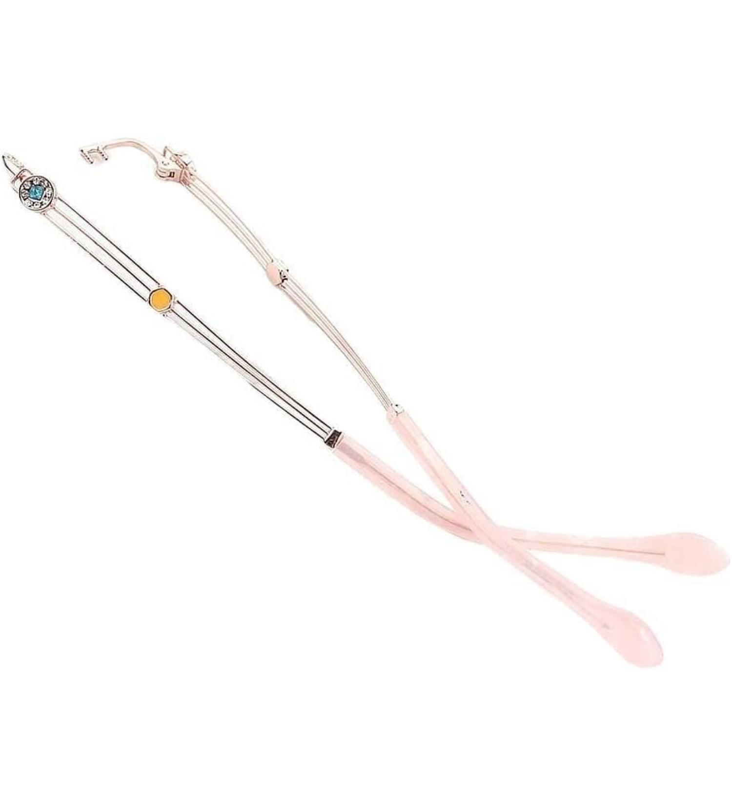 Deebow Glasses Spare Bar - Pink 1 Pair Borderless Glasses Repair Parts with 2-Hole Brackets & Rhinestones - International Shipping Available - Buy Online on GoSupps.com