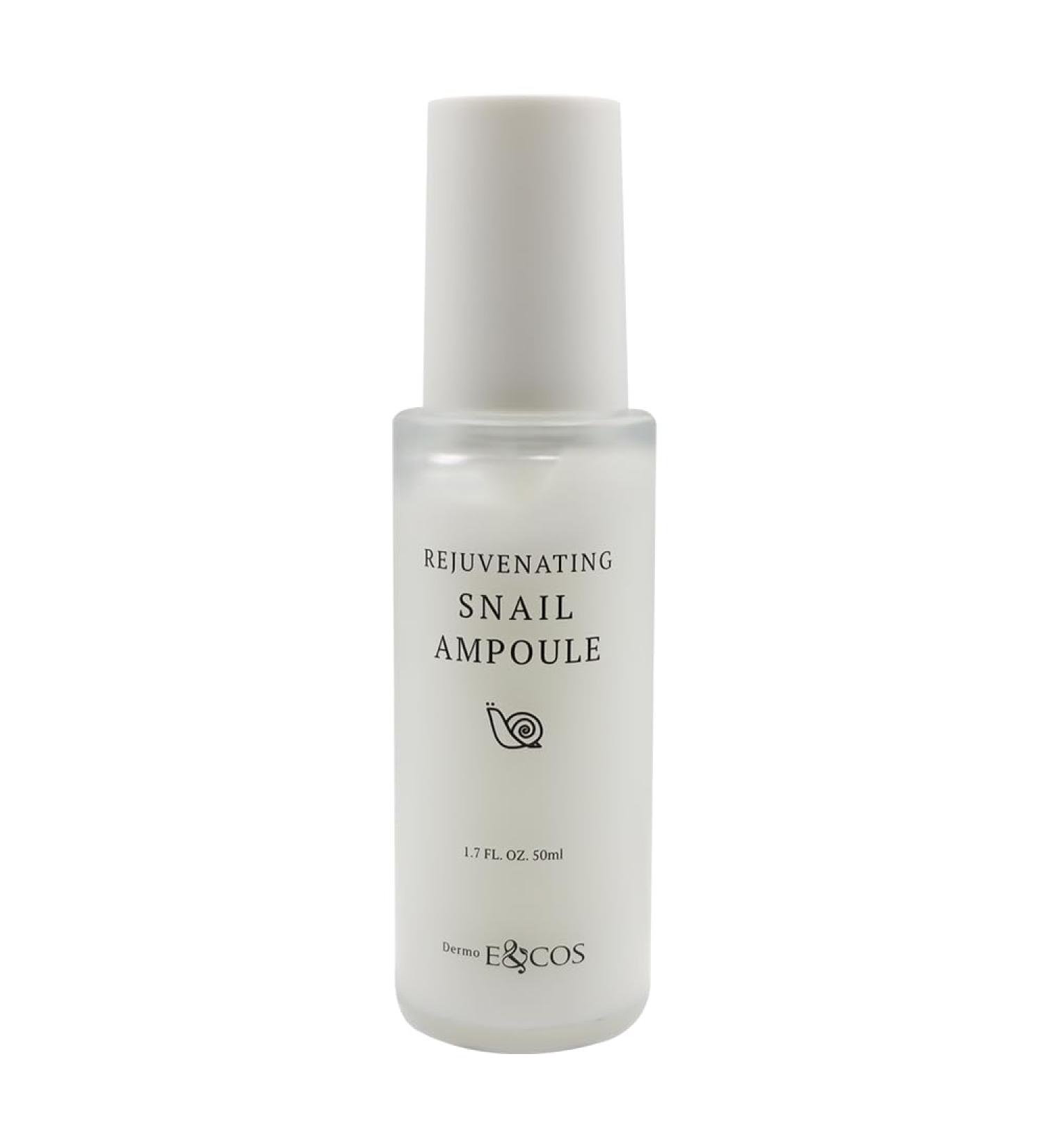 Dermo Encos Rejuvenating Snail Ampoule 50ml / 1.7 fl.oz - Hydrating & Firming Facial Serum with Snail Mucin PDRN and Olive Fruit Oil Lightweight Essence for Smooth Radiant Skin - Buy Online on GoSupps.com