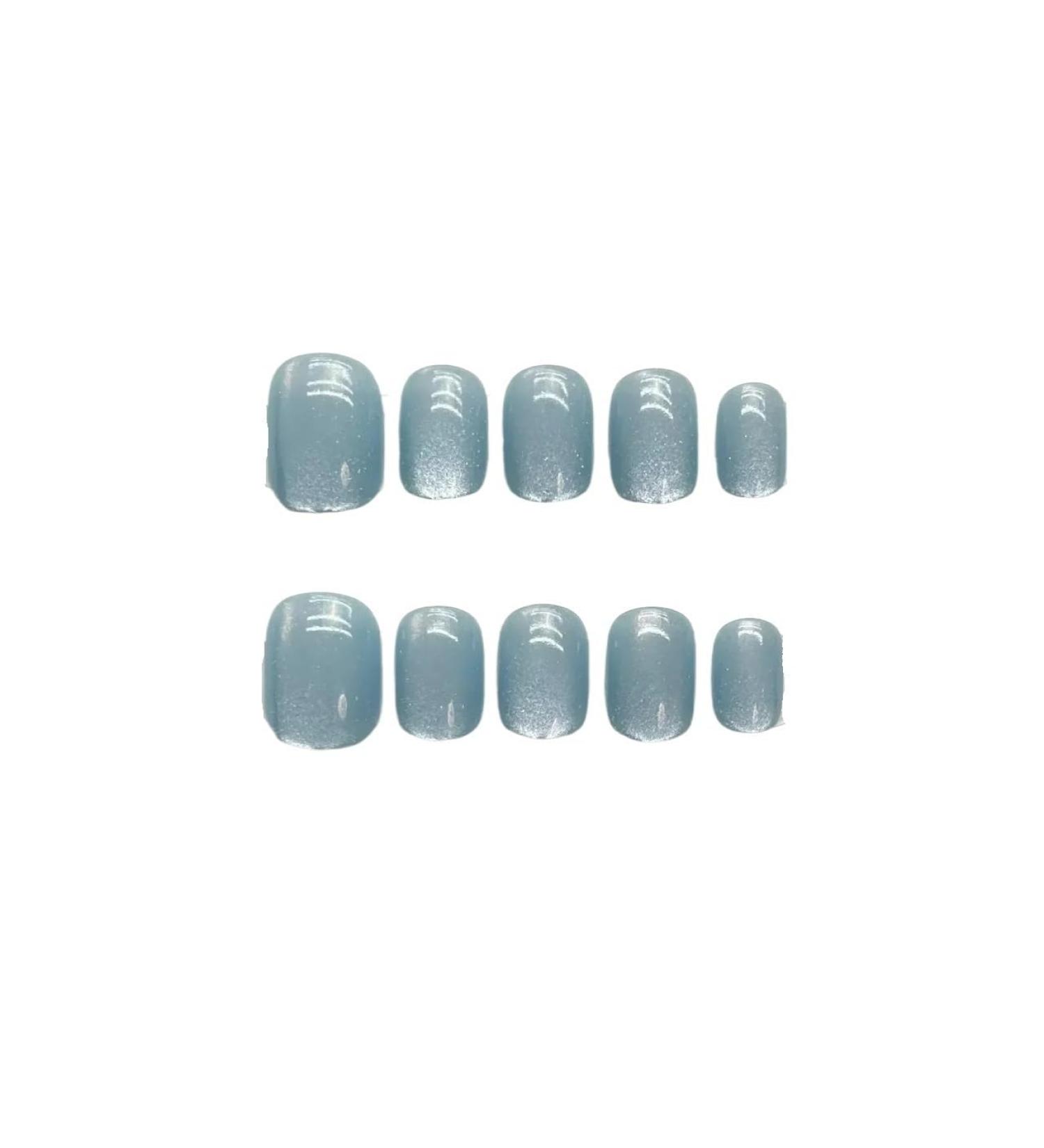 10Pcs Cat Eye Handmade Press On Nails with Gradient Design False Nails Full Cover Ballerina Wearable Artificial Nail Tips (Color : 12 Size : Xs)