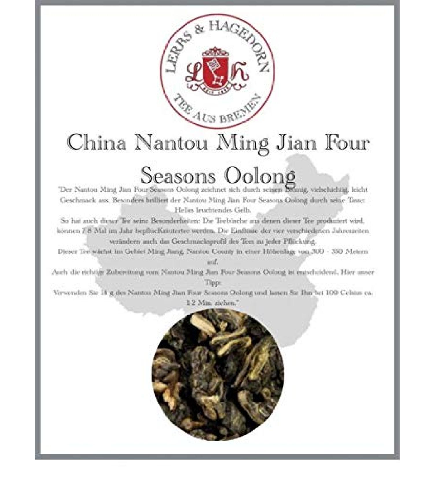  Lerbs & Hagedorn China Nantou Ming Jian Four Seasons Oolong 1 kg - Buy Online on GoSupps.com