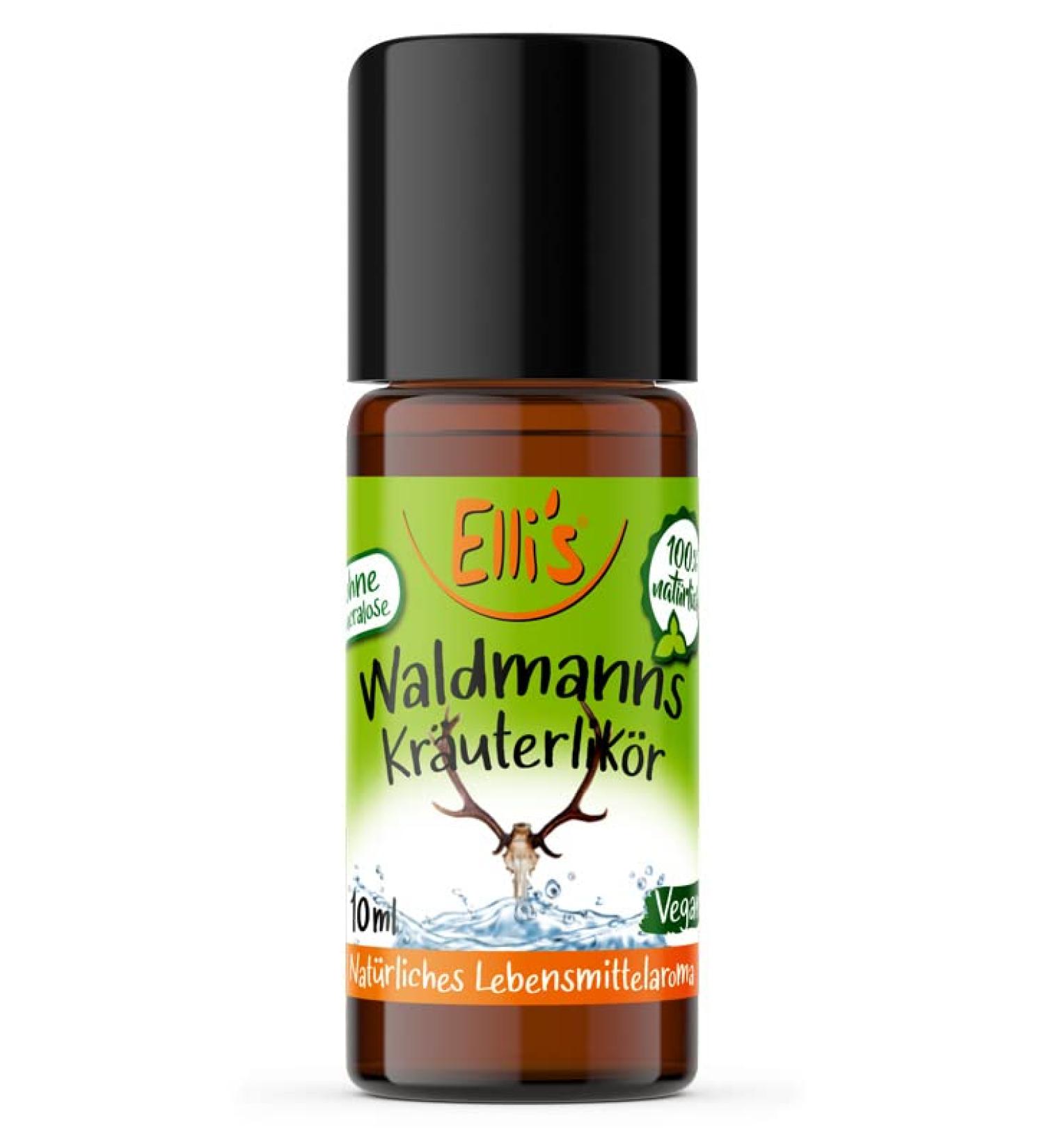 Ellis Flavors Waldmann's Herbal Liqueur - 100% Vegan Natural Aroma Concentrate for Dishes & Drinks | 10ml - Buy Online on GoSupps.com