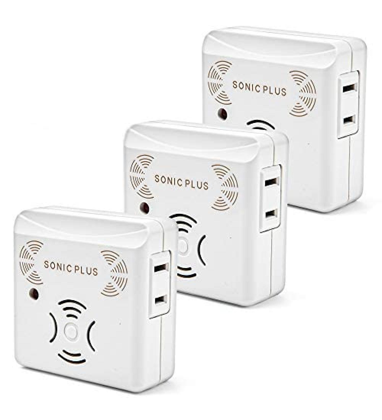 Riddex SonicPlus Ultrasonic Pest Repeller 3 Pack - Plug-in Indoor Insect and Bug Repellent - Chemical-Free Home Defense, Protect Against Rodents and Insects - Buy Online on GoSupps.com