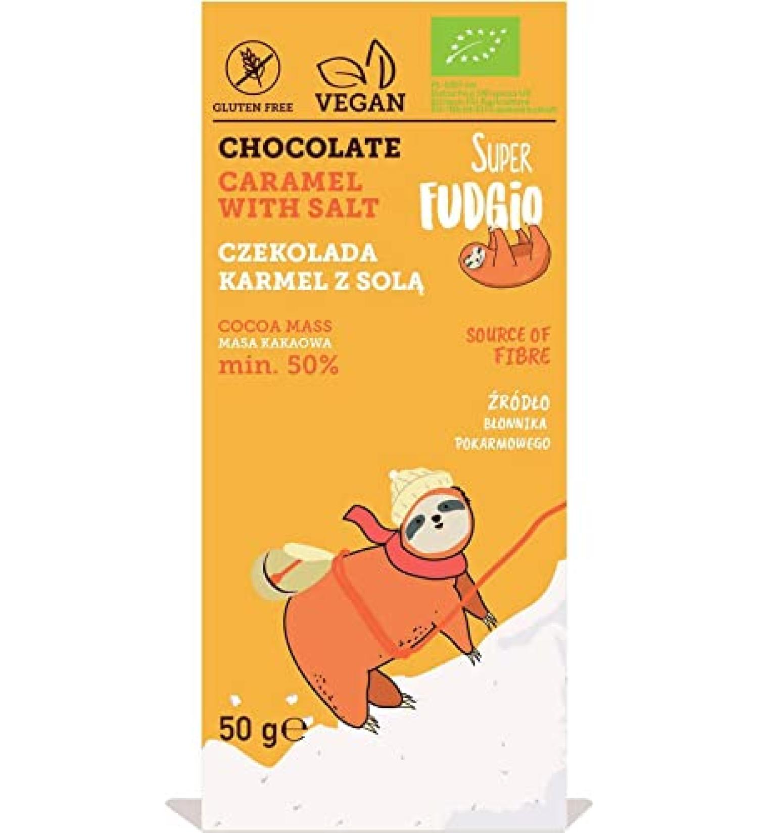 SUPER FUDGiO Super Fudgio Organic Chocolate Salt Caramel 50 g