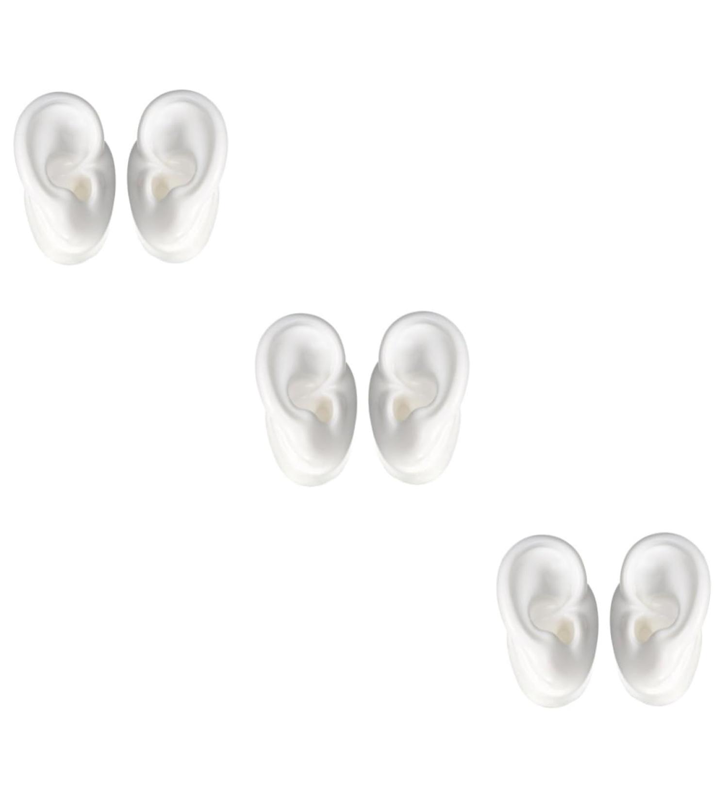 ULTECHNOVO 3 Pairs Soft Silicone Ear Models - Acupuncture & Jewelry Display Ear Mold Kit for Cleaning & Crafts - Buy Online on GoSupps.com