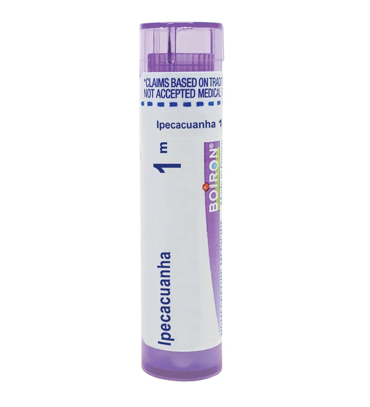 Boiron Ipecacuanha 1M - Relief for Nausea & Vomiting with Hypersalivation - 80 Homeopathic Pellets - Fast International Shipping - Buy Online on GoSupps.com