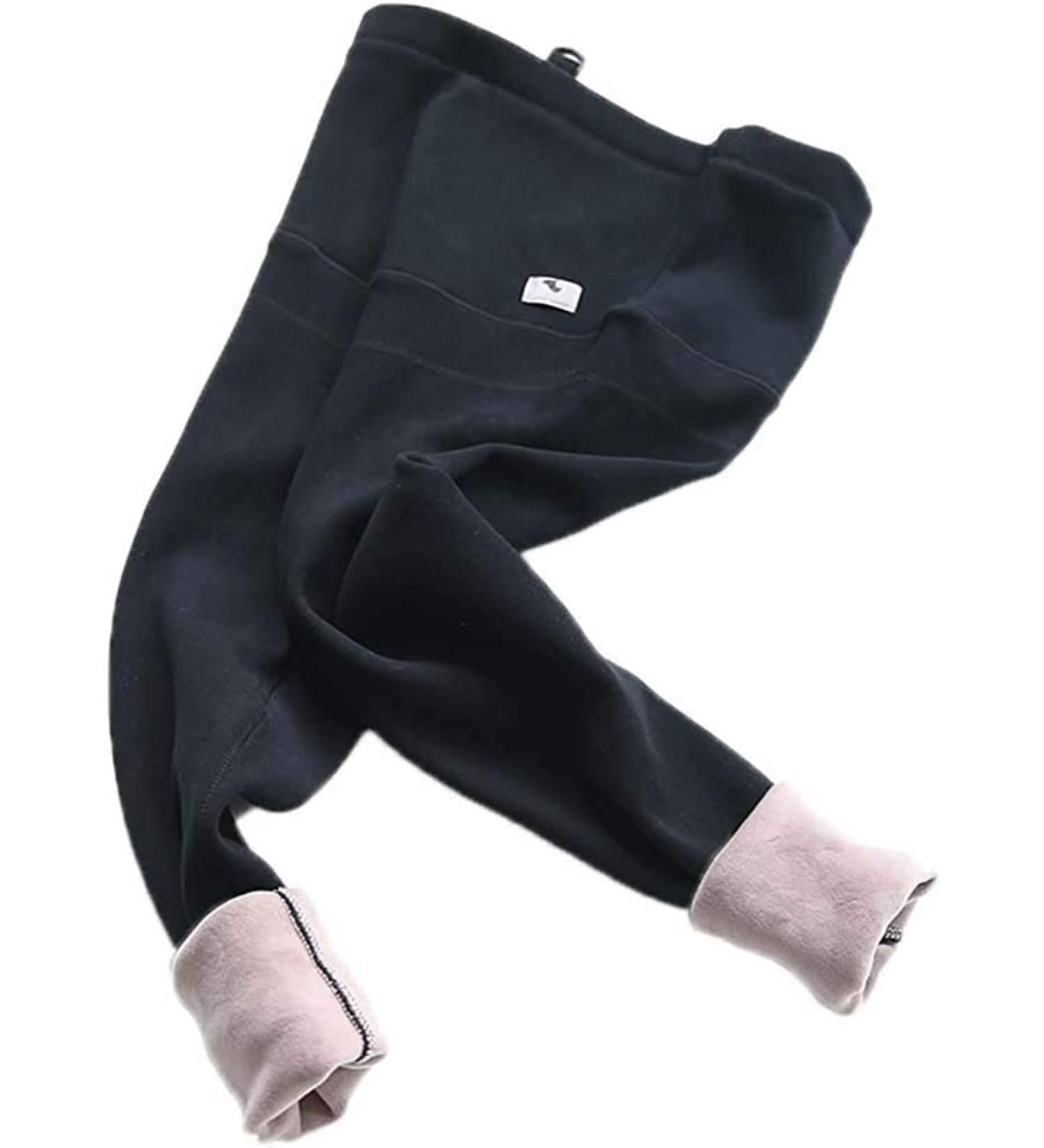 Winter Velvet Maternity Leggings: Warm and Stylish Pregnancy Trousers in Black - Size L - Buy Online on GoSupps.com