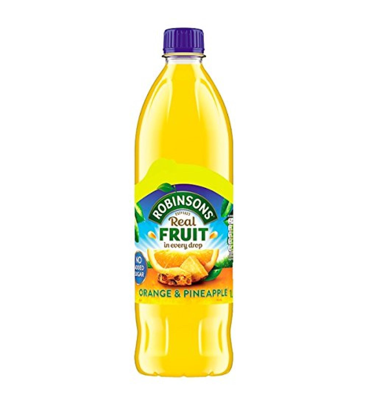 Robinsons No Added Sugar Orange & Pineapple 1L (Pack of 6 x 1L)