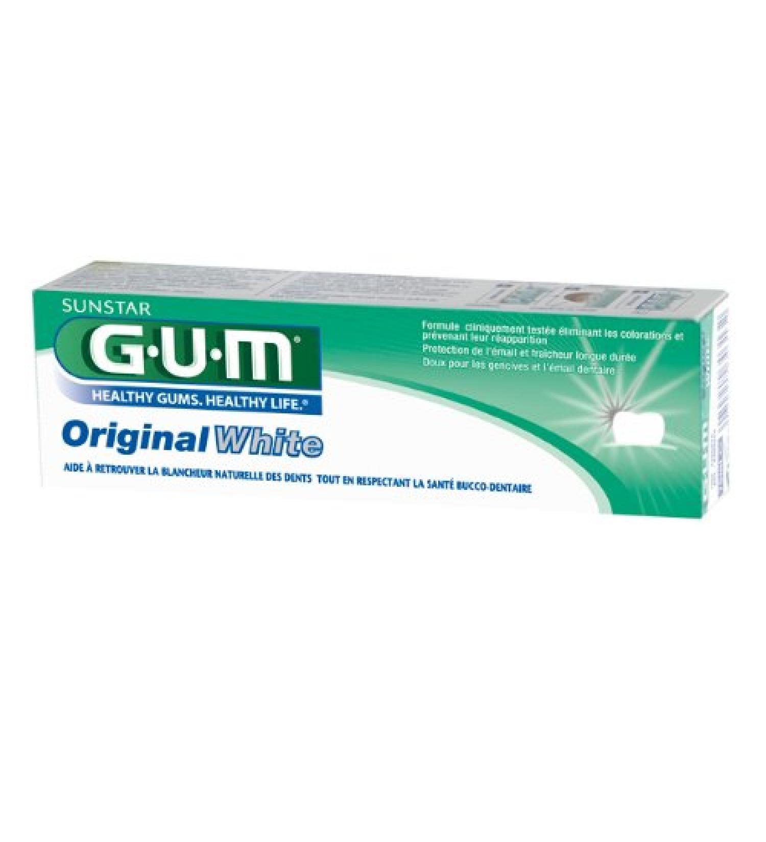 GUM Original White Toothpaste 75ml - 12 Pack | International Shipping Available - Buy Online on GoSupps.com