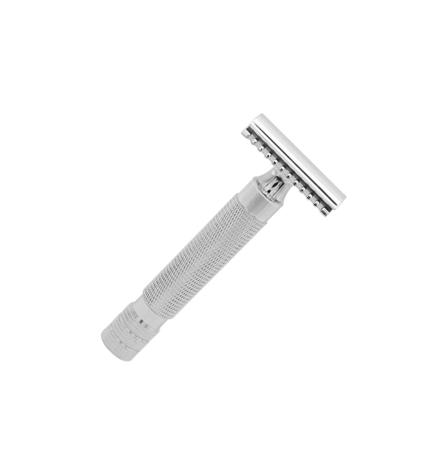 Minkissy Men's Safe Double Razor - Premium Wood & Steel Face Razor for Smooth Shaving - Buy Online on GoSupps.com