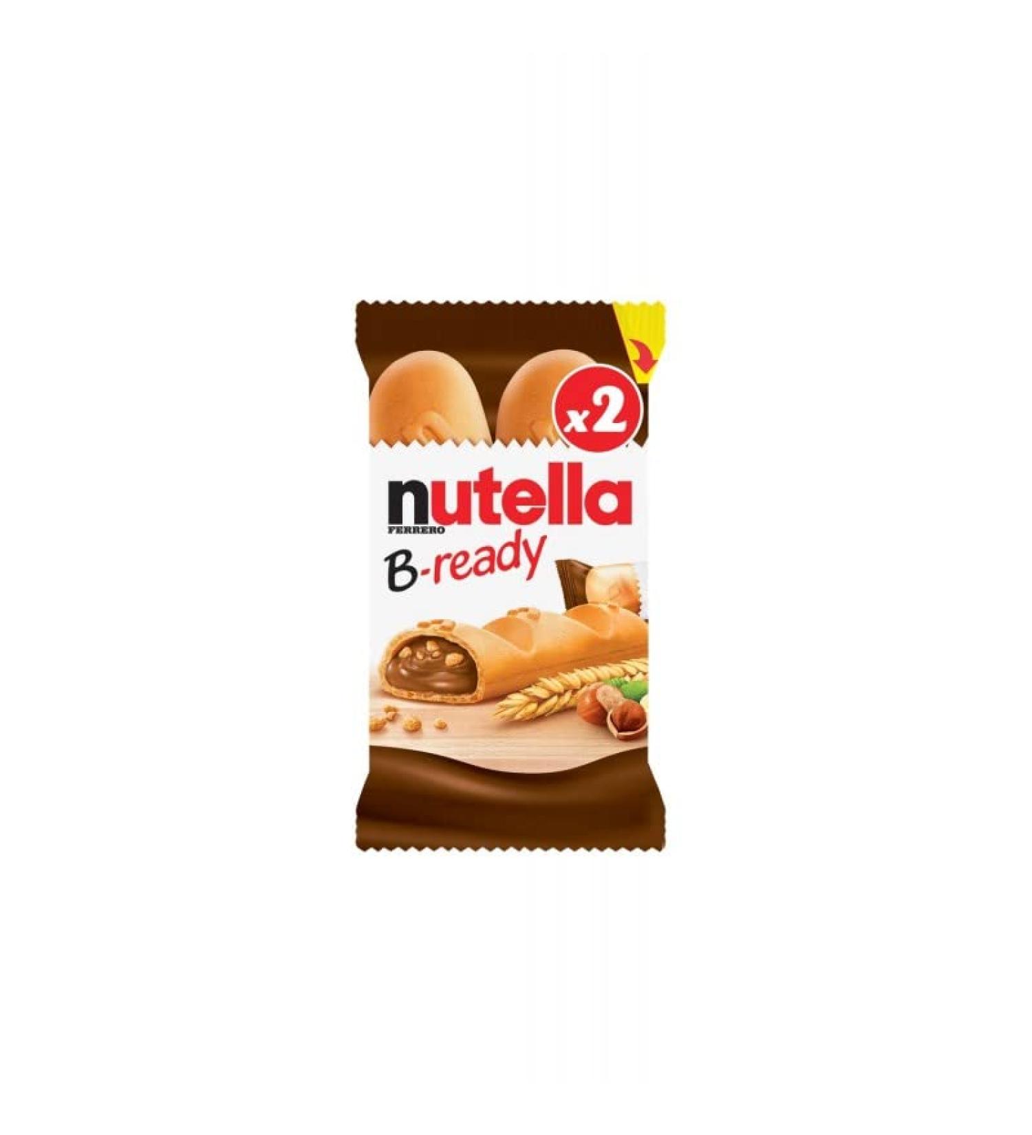 G n rique NUTELLA B-Ready - Nutella-filled biscuit in a 44g pack - Crispy on the outside soft on the inside. - Pack of 6 - Sold as a pack