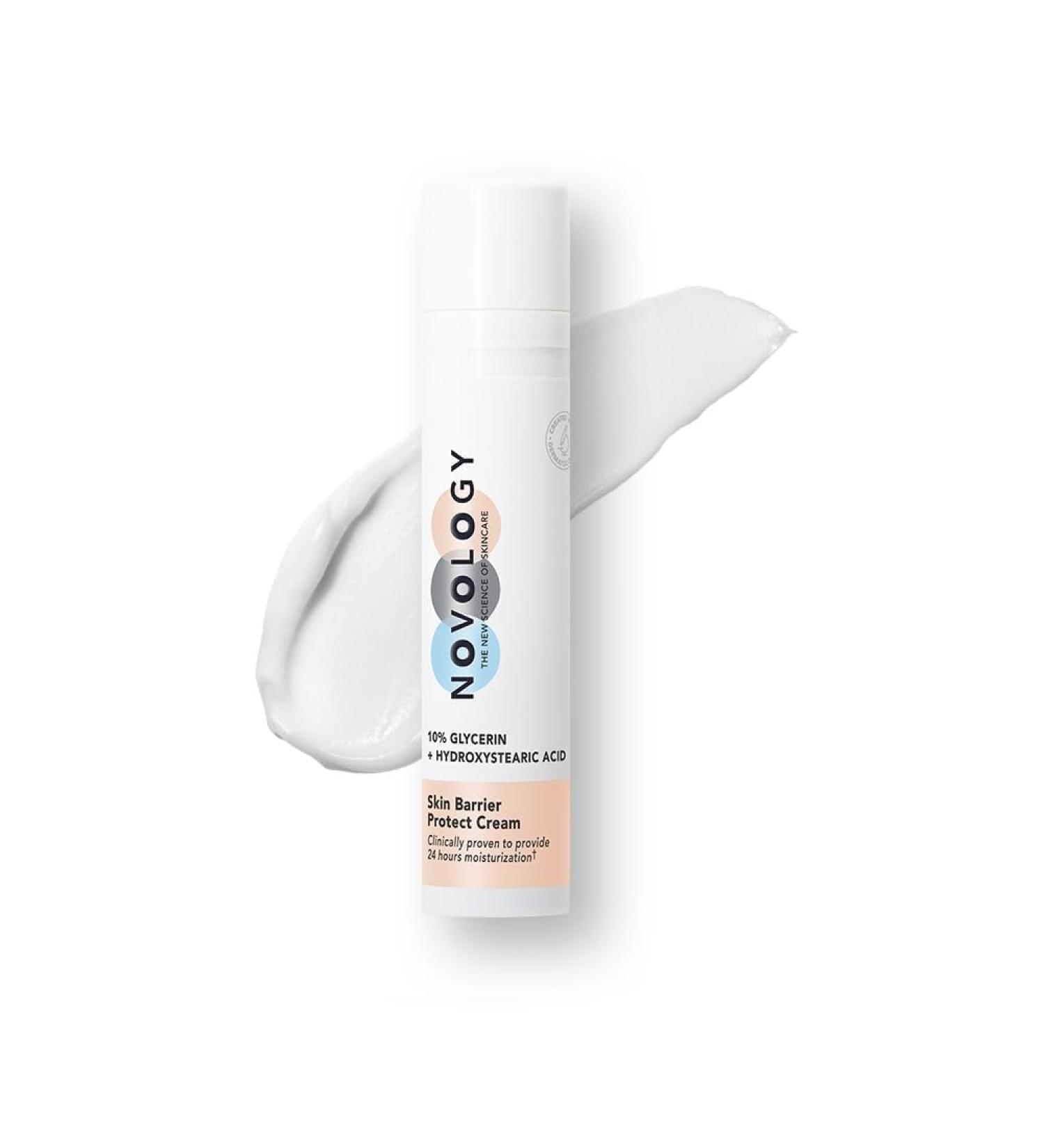 Nov.ogy Barrier Protect Moisturiser - Lightweight Face Moisturiser for Deep Hydration | 10% Glycerin & Hydroxystearic Acid | Shop Internationally - Buy Online on GoSupps.com