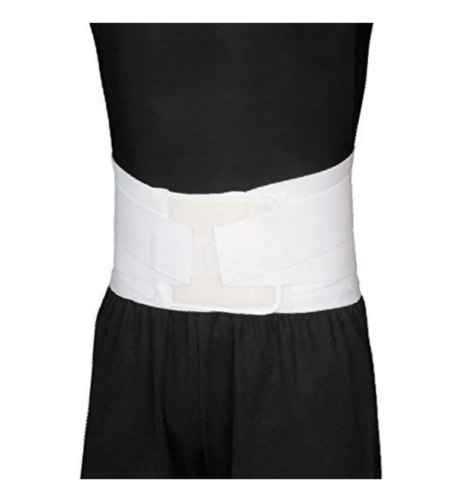 Blue Jay An Elite Healthcare Brand Lumbar Support Belt with Compression Strap Breathable Back Support Brace Pain Relief| Recommended by Doctors and Physicians| 24-46 inch (White)