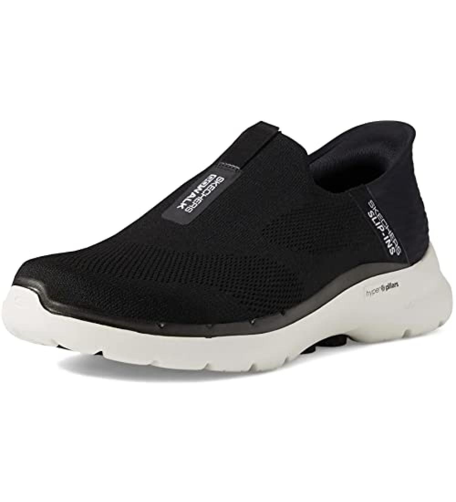 Skechers Men's Gowalk 6 Slip-ons | Athletic Walking Shoes with Memory Foam - Size 10 Black/White - Buy Online on GoSupps.com