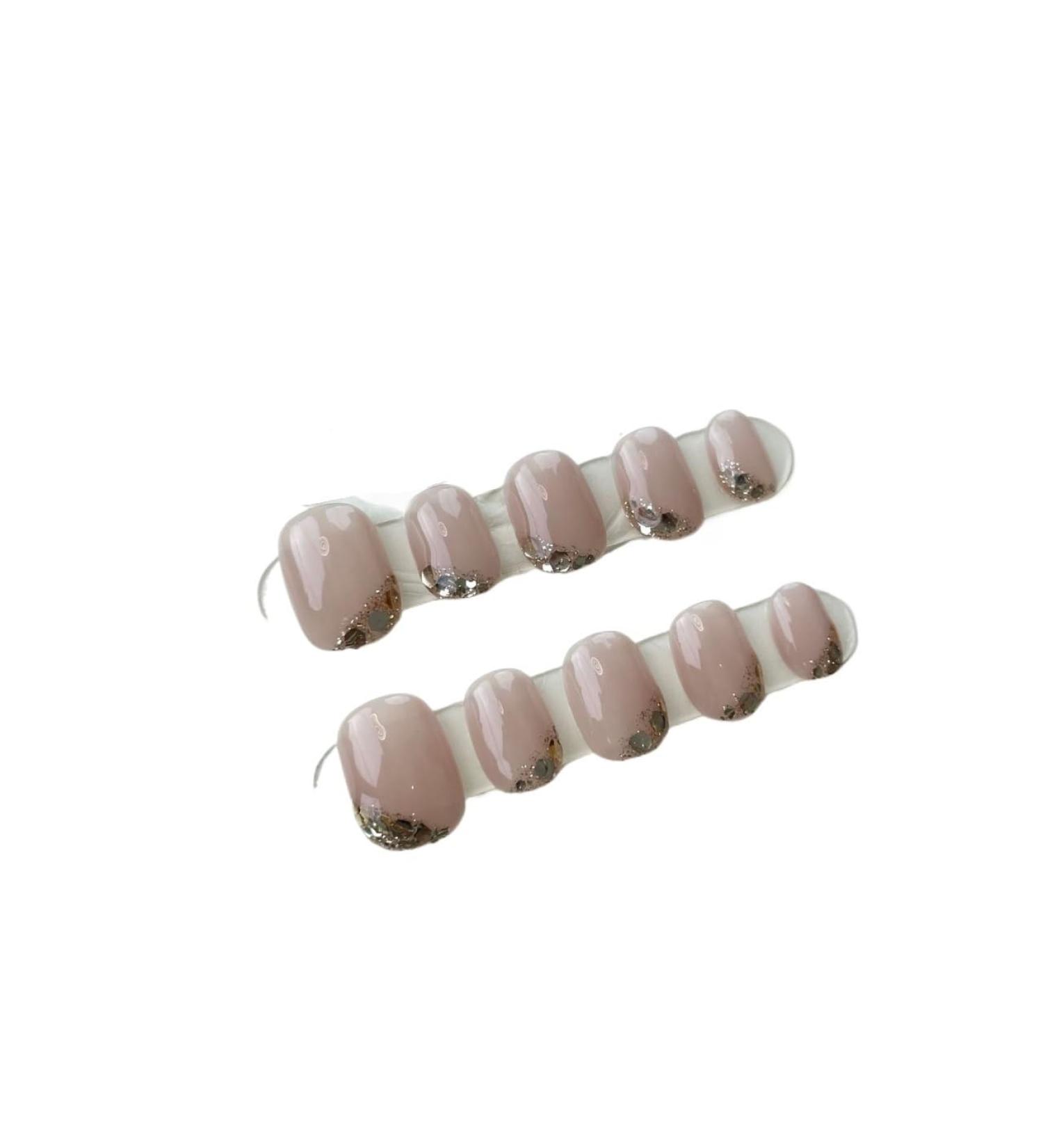 New Handmade Nail Wearing Heavy Industry Long Nail Handmade Nail Beautification False Nail Patch(Pink L)
