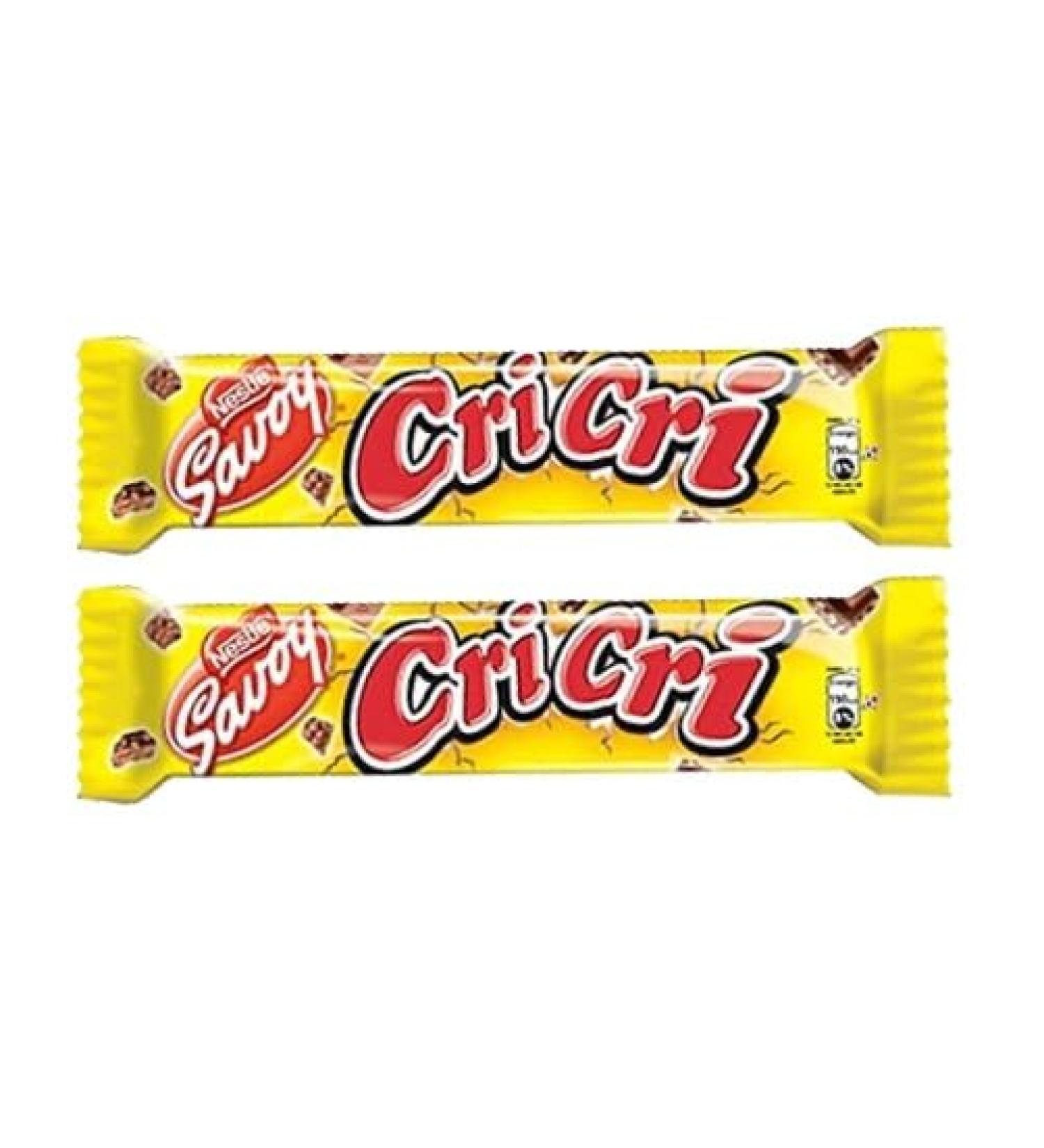 SAVOY CRI CRI Chocolat au lait avec riz croustillant. 2 barres de 27 g chacun