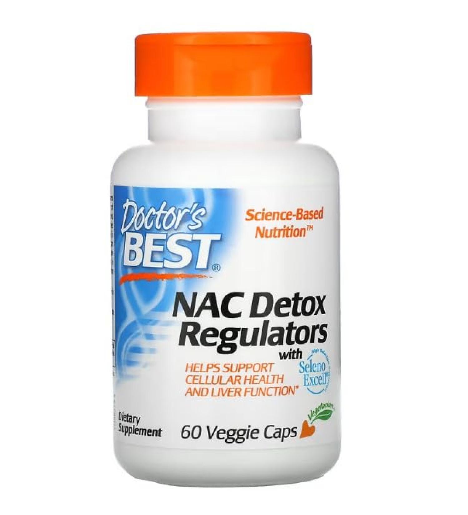 Doctors Best NAC Detox Regulators - Support Detox with N-Acetylcysteine | 60 Vcaps - Buy Internationally - Buy Online on GoSupps.com