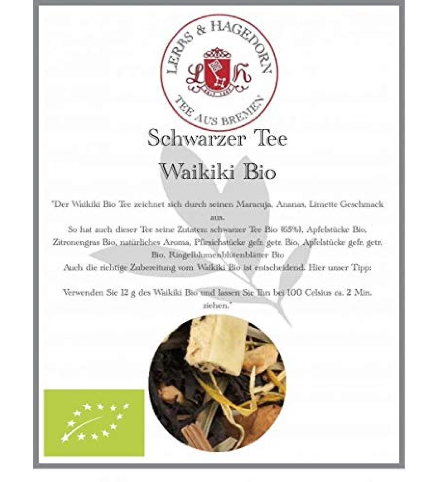  Lerbs & Hagedorn Waikiki Organic Black Tea 1 kg - Buy Online on GoSupps.com