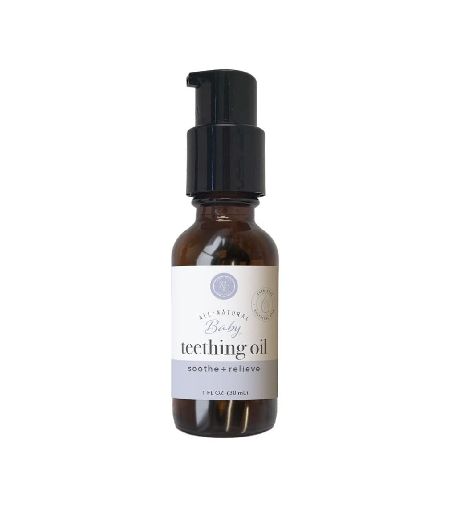 Rowe Casa Organics Baby Teething Oil | Natural Relief for Teething Pain, Mouth Ulcers, and Gums | Chamomile and Copaiba Blend - Buy Online on GoSupps.com