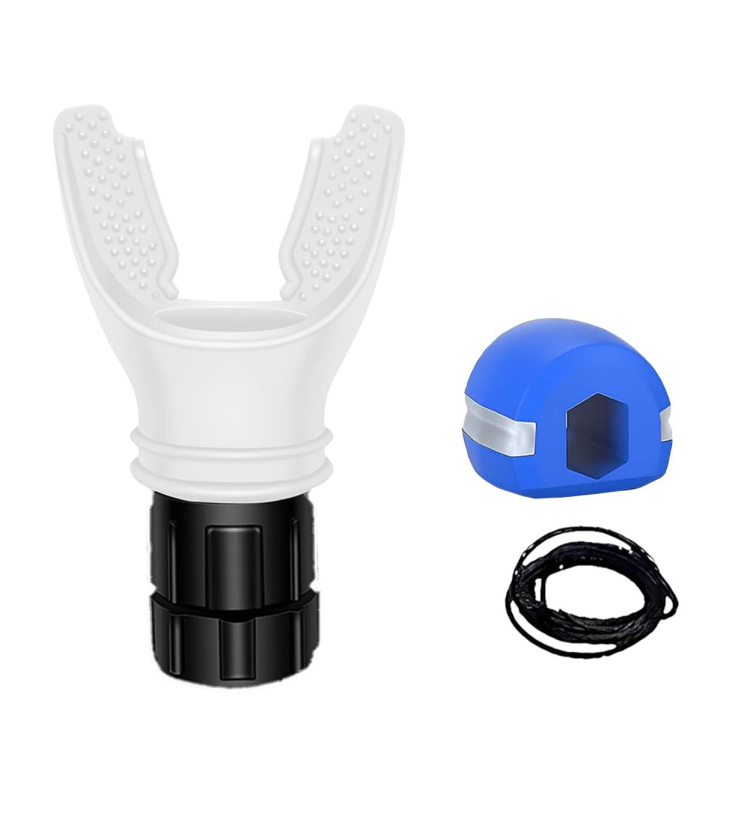 OxyBreeze Breathing Trainer with Jaw Trainer | Enhance Lung Capacity & Respiratory Fitness | Improve Your Jaw | Portable Deep Inhalation & Expiratory Muscle Exerciser | Food Grade Silicone for Safe White - Buy Online on GoSupps.com