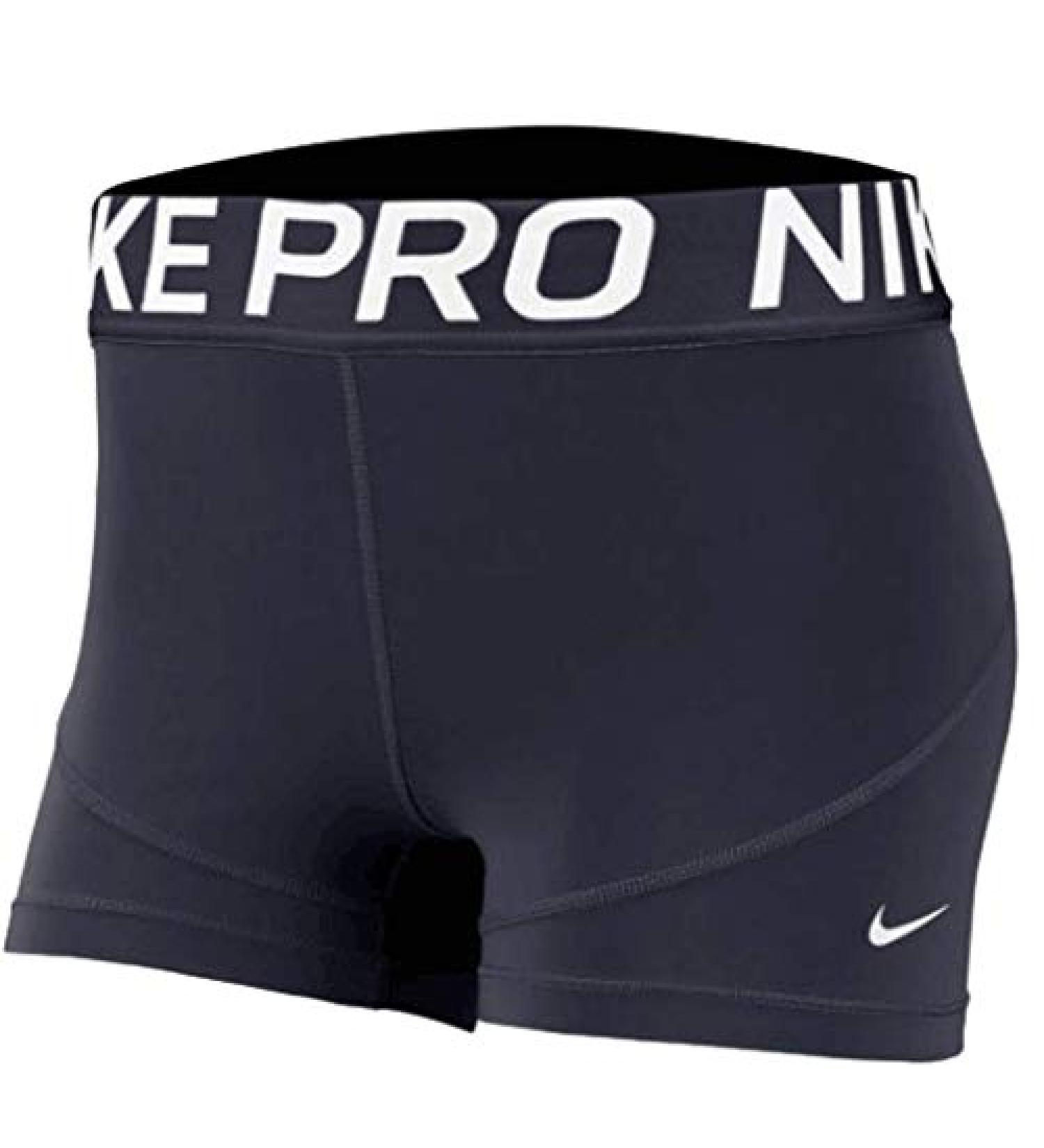 Nike Women's 3" Training Shorts Obsidian/Obsidian/White Size M