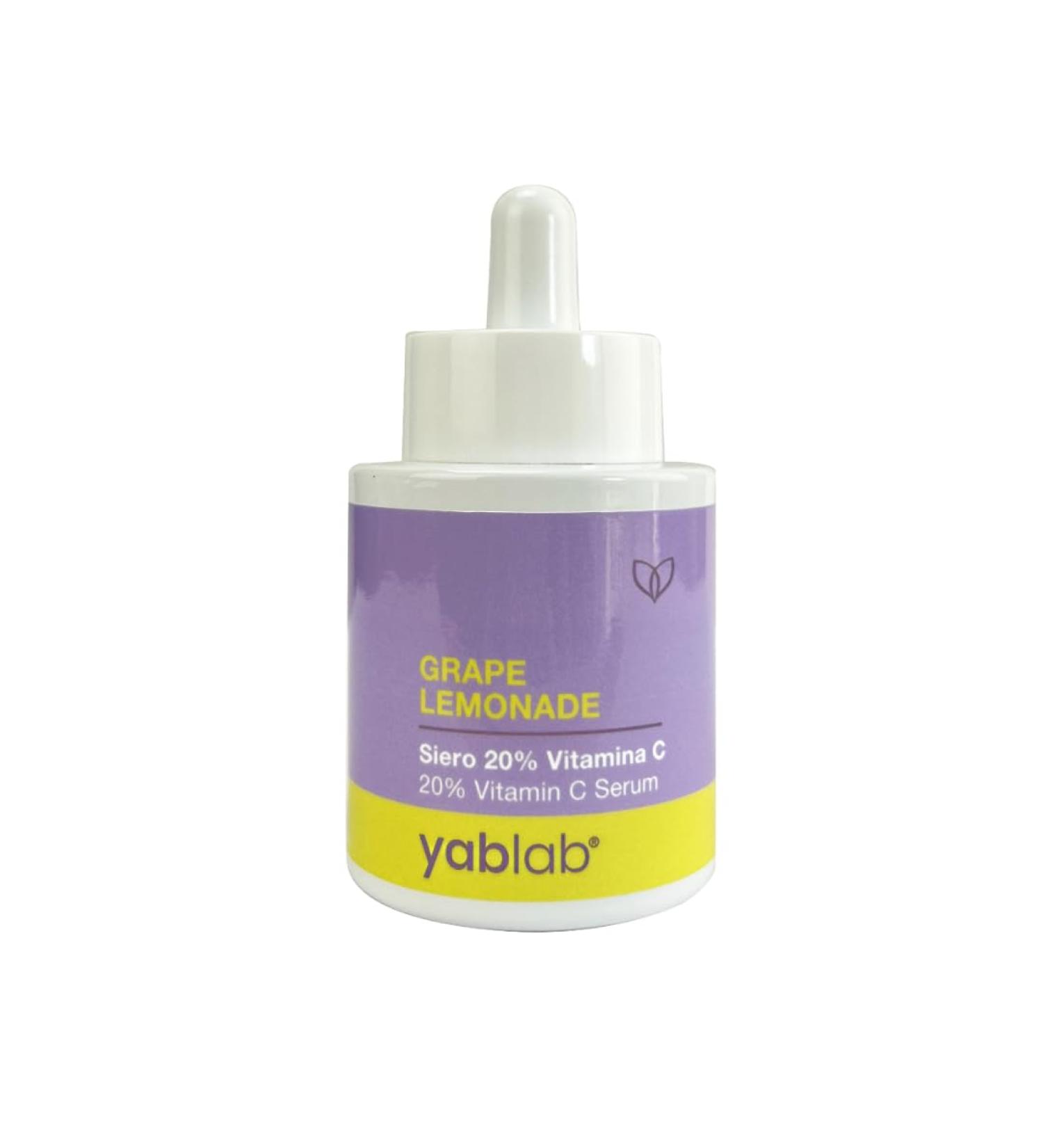 WAKE UP SPORT GRAPE LEMONADE Face Serum 20% Vitamin C | 3-O-Ethyl Ascorbic Acid + Ferulic Acid | Waterless | Anti-Blemish Brightening and Antioxidant | 30 ml