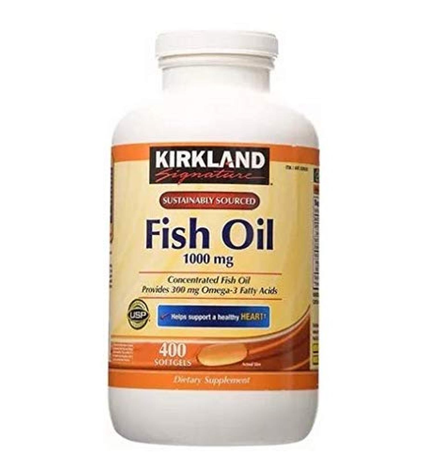 KIRKLAND Kirkland Omega 3 Fish Oil 1000mg 400 Softgels