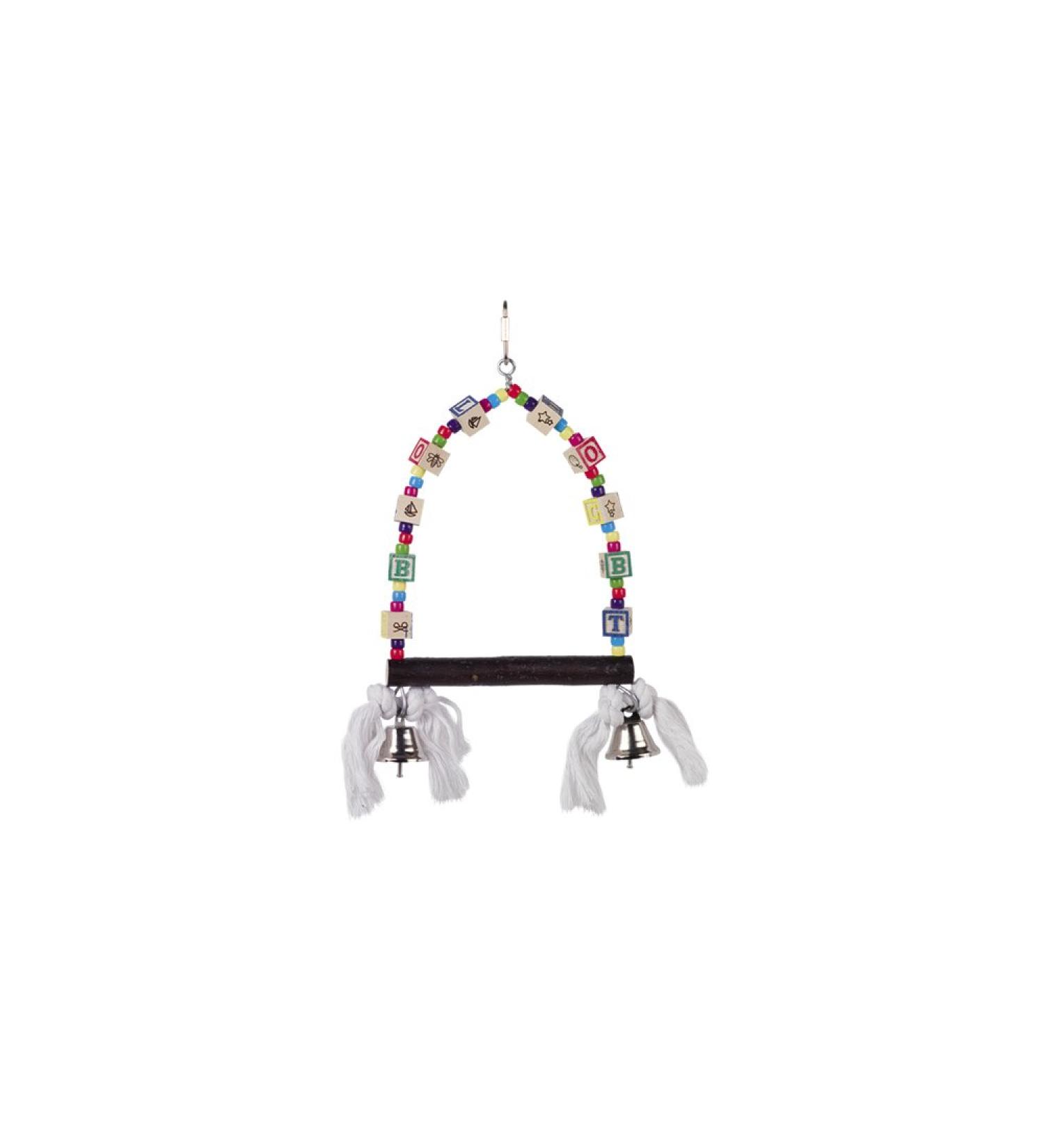 Nobby Cage Toy swing with colorful cubes 28 x 17 cm