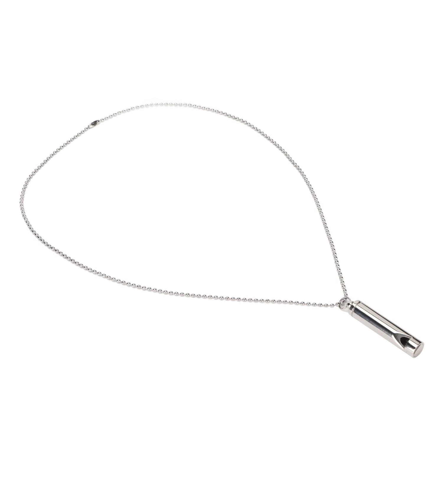Breathing Necklace for Anxiety Relief | Calming Whistle Necklace for Meditation | Silver Wearable Jewelry - Buy Online on GoSupps.com
