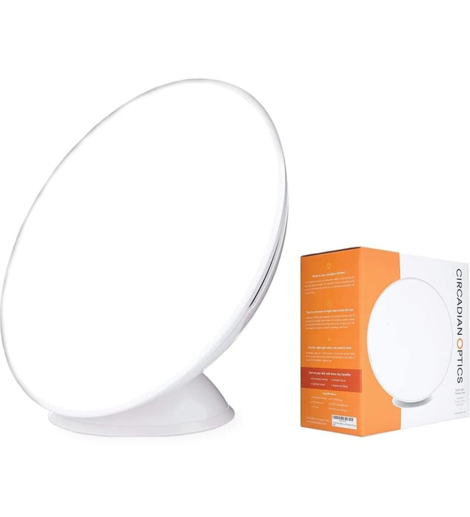 Circadian Optics Light Therapy Lamp - UV-Free LED Happy Mood Lamps with 10,000 Lux - Full Spectrum Sun Lights for Work from Home - White - Buy Online on GoSupps.com