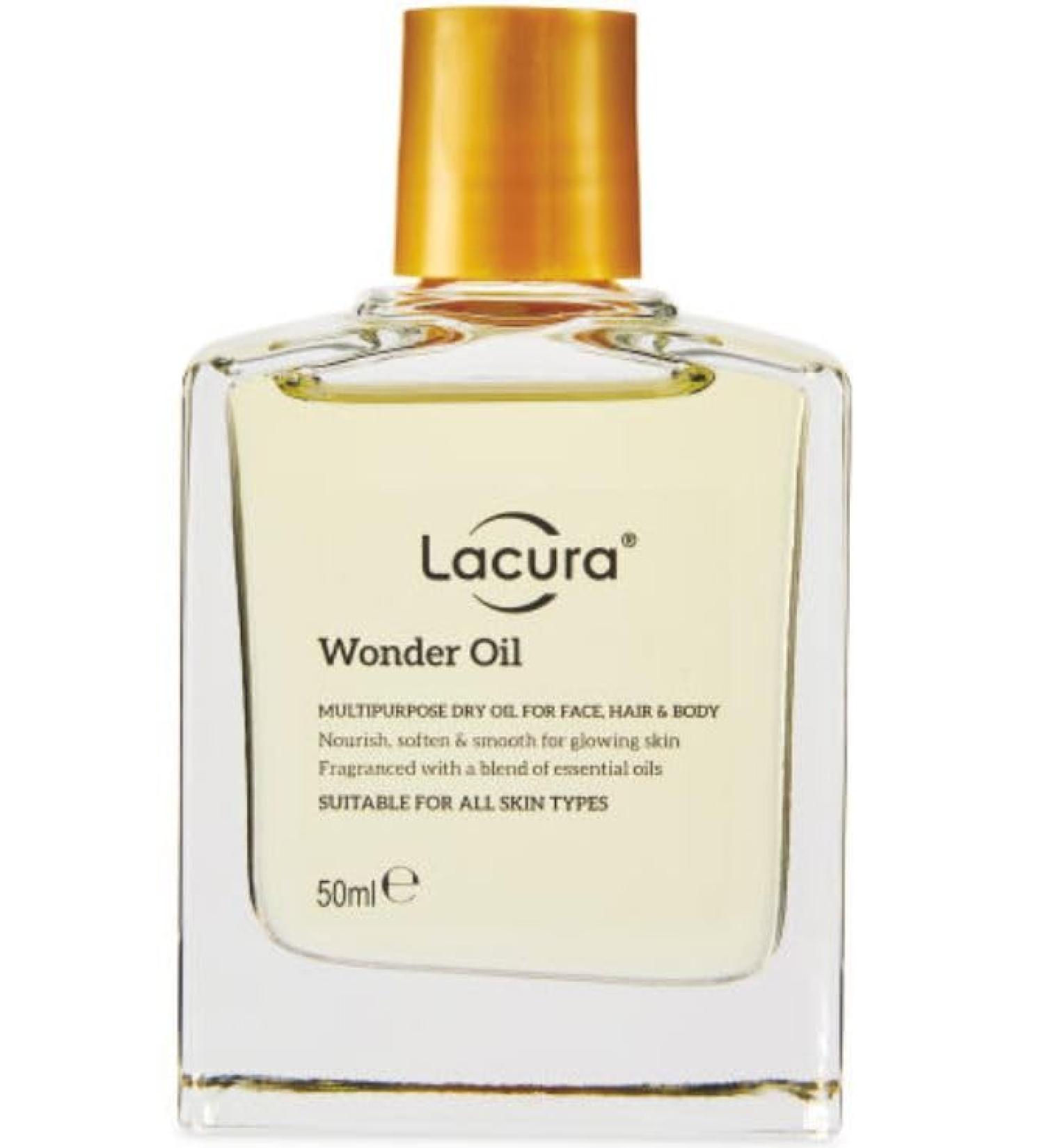 Aldi Lacura - Wonder Oil | Multipurpose Oil for Face Hair & Body | Suitable for All Skin Types | 50ml - Buy Online on GoSupps.com
