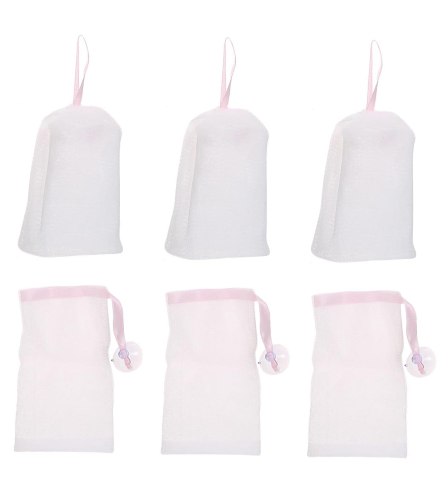 Baluue 6pcs Bubble Net Foam Face Bag Exfoliating Bath Bag Sponge Soap Face Soap Pe - Buy Online on GoSupps.com