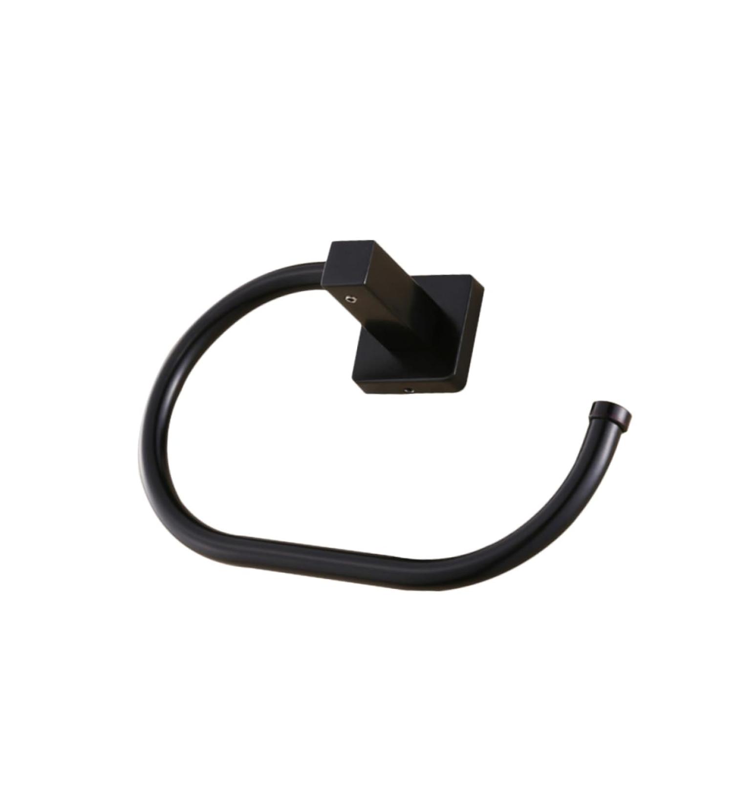 DOITOOL Black Towel Ring Hook Rack Towel Holder Bathroom Accessory Towel Hanger Towel Rack Stainless Steel - Buy Online on GoSupps.com
