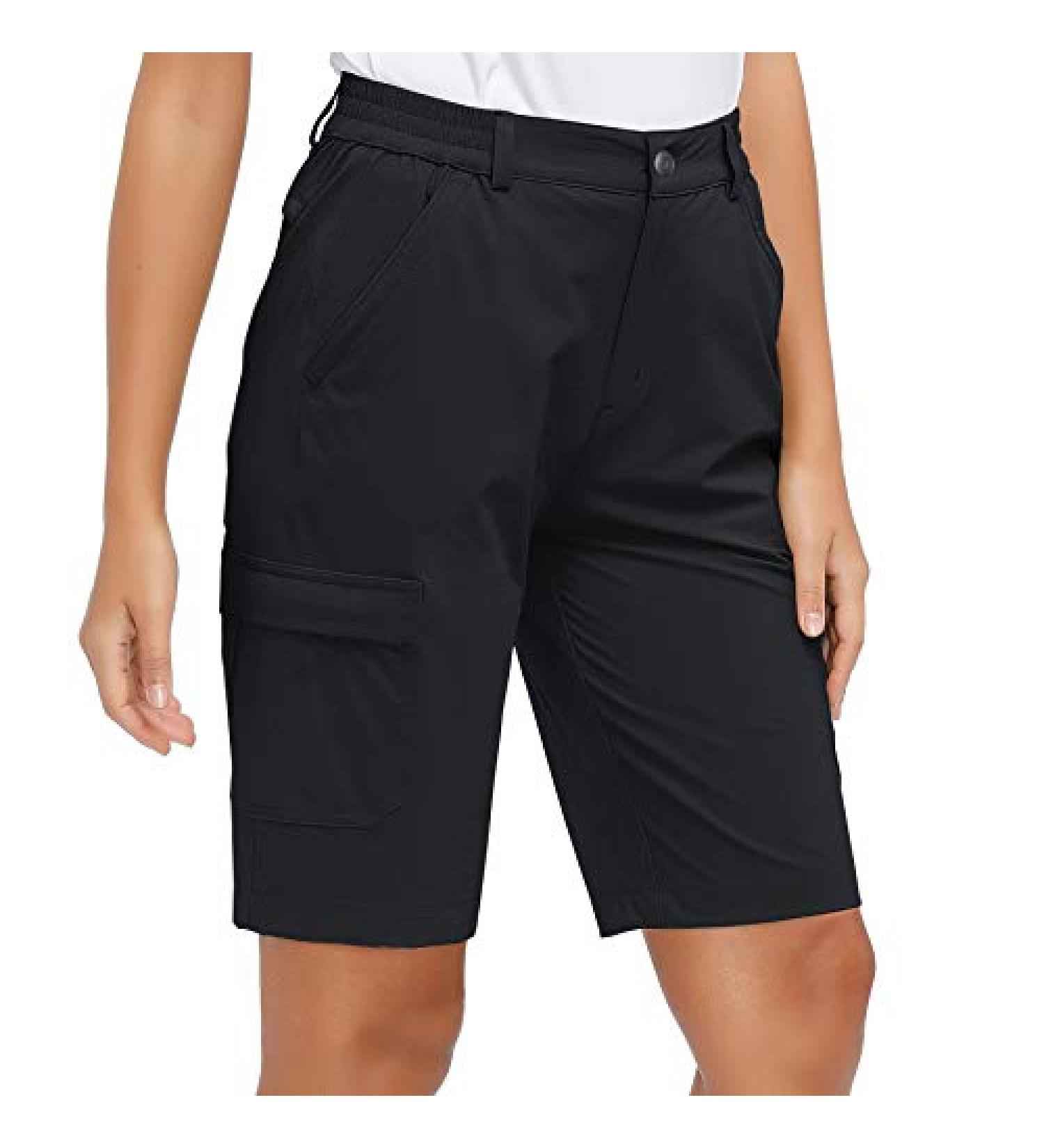 Libin Women's Lightweight Quick Dry Cargo Hiking Shorts - Black Large - Buy Online on GoSupps.com