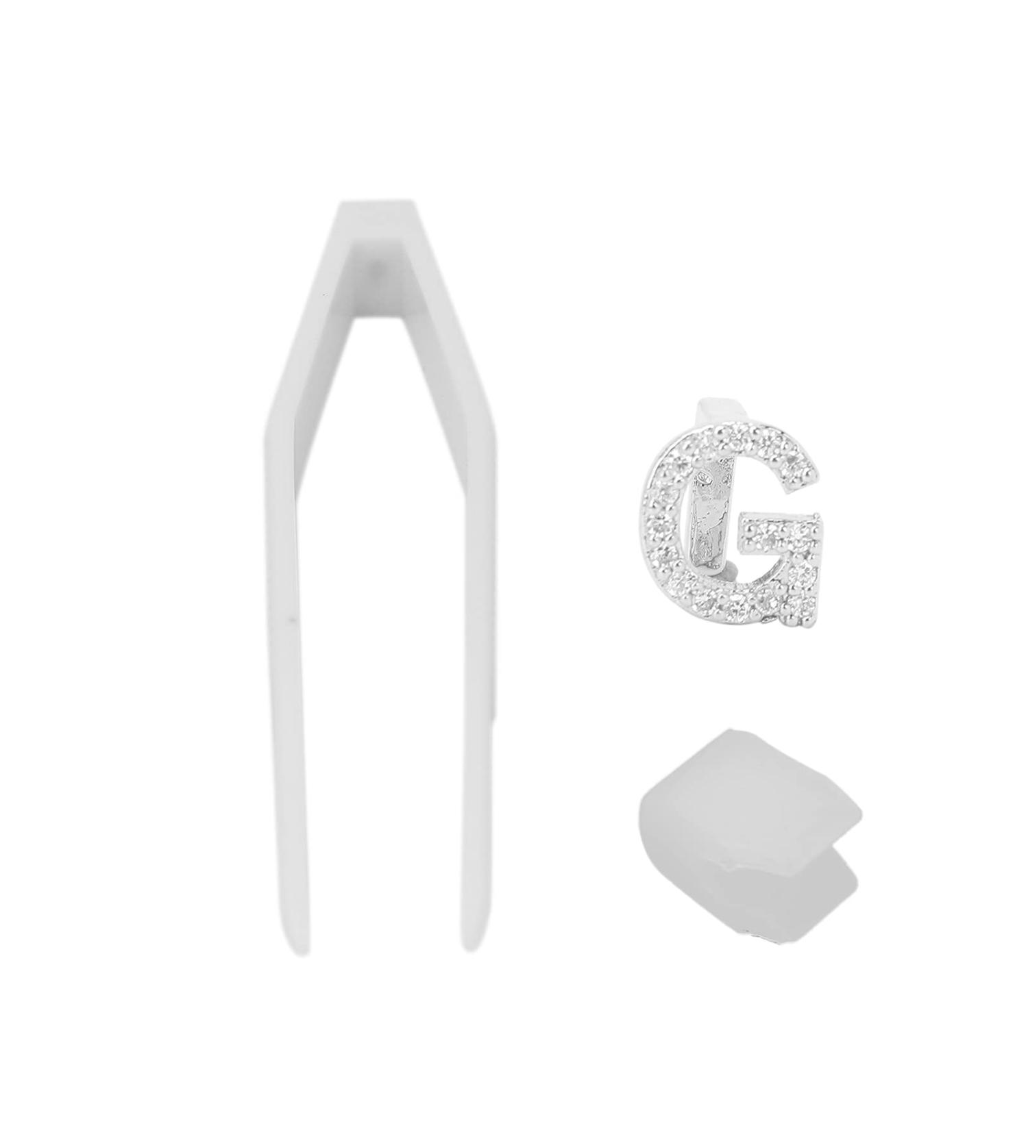 Hip Hop Fake Teeth Halloween False Teeth Plated English Letter G Teeth Brace Single Hip Hop Teeth Initial Letters Teeth Cosplay Festival Party Hip Hop Teeth Decoration (Silver) - Buy Online on GoSupps.com